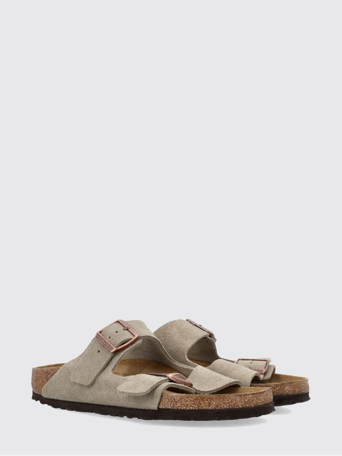 BIRKENSTOCK SANDALI: Sandalo Arizona Birkenstock in camoscio , Beige - Img 2