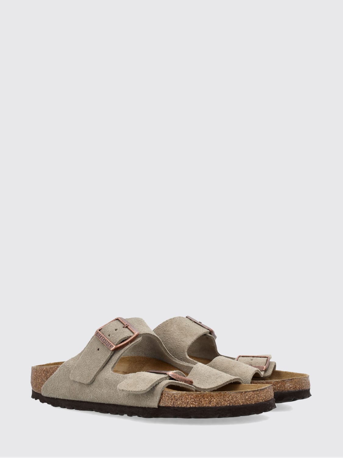 BIRKENSTOCK HEELED SANDAL: Flat sandals woman Birkenstock, Beige - Img 2