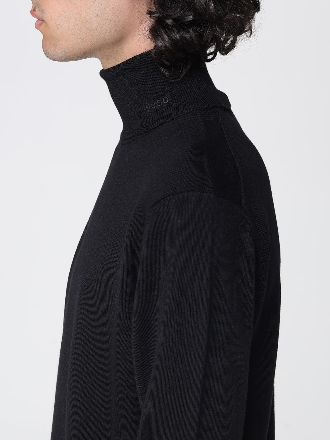 HUGO PULLOVER: Pullover herren Hugo, Schwarz - Img 3