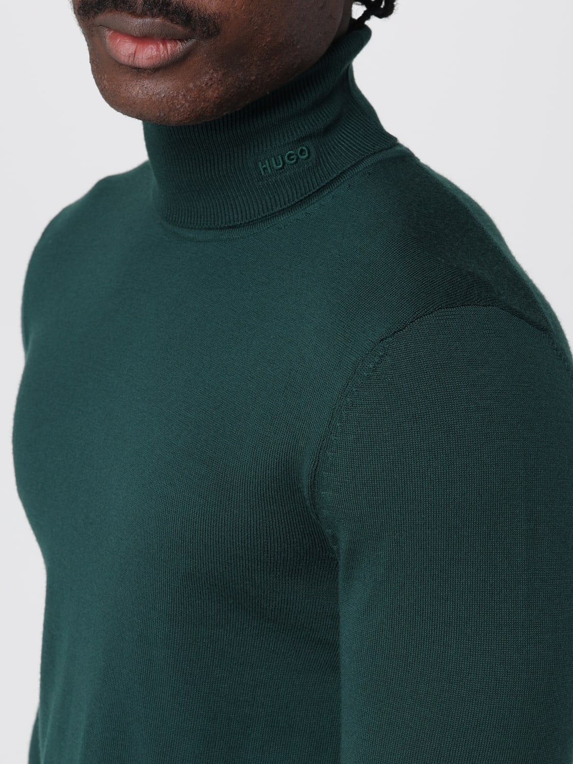 HUGO SWEATER: Sweater men Hugo, Green - Img 3