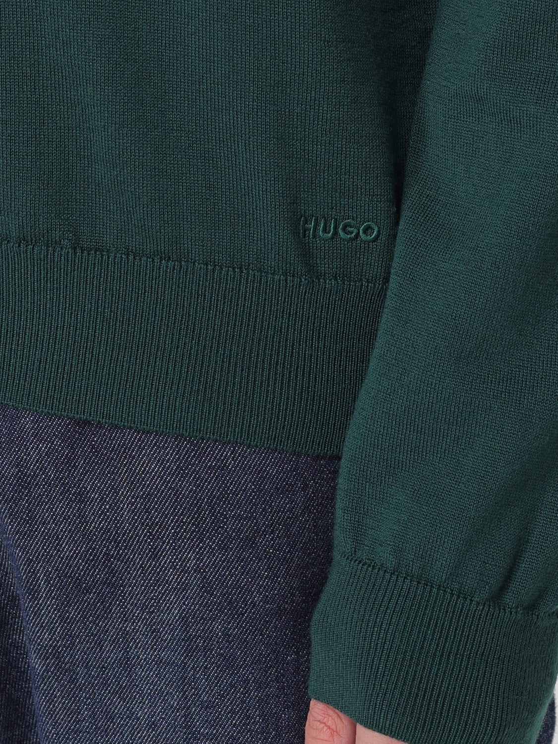 HUGO SWEATER: Sweater men Hugo, Green - Img 3