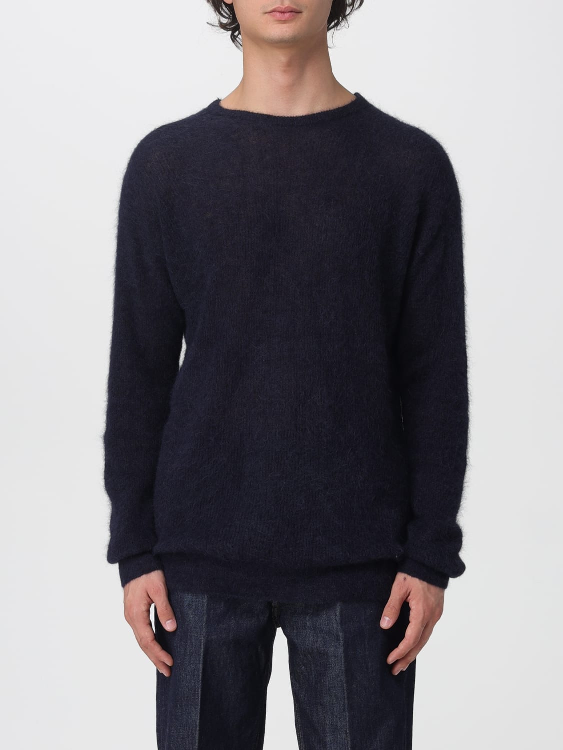 AURALEE SWEATER: Sweater men Auralee, Blue - Img 1