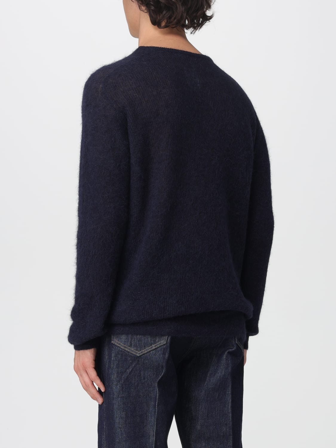 AURALEE SWEATER: Sweater men Auralee, Blue - Img 2