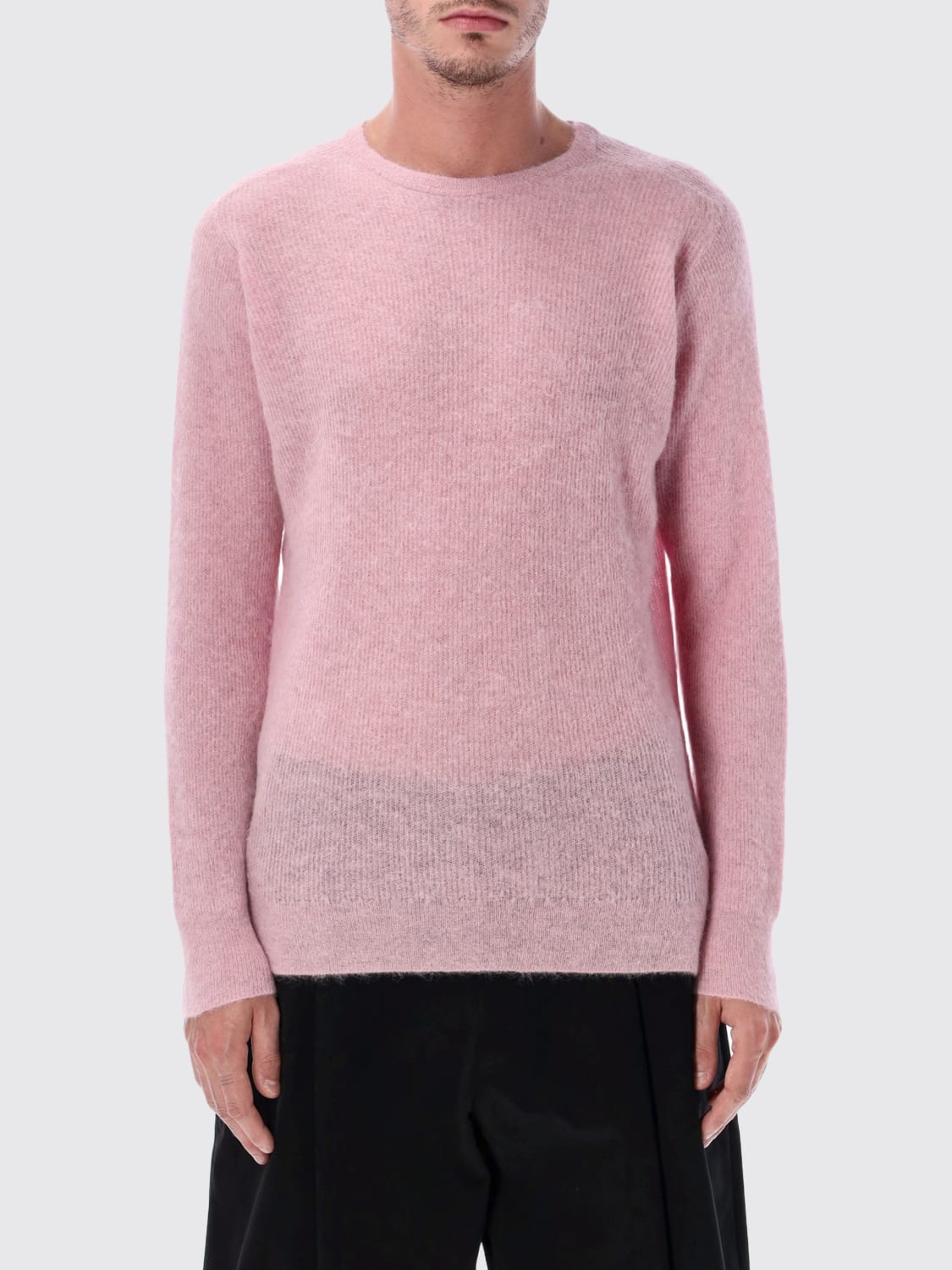 AURALEE SWEATER: Sweater men Auralee, Pink - Img 1