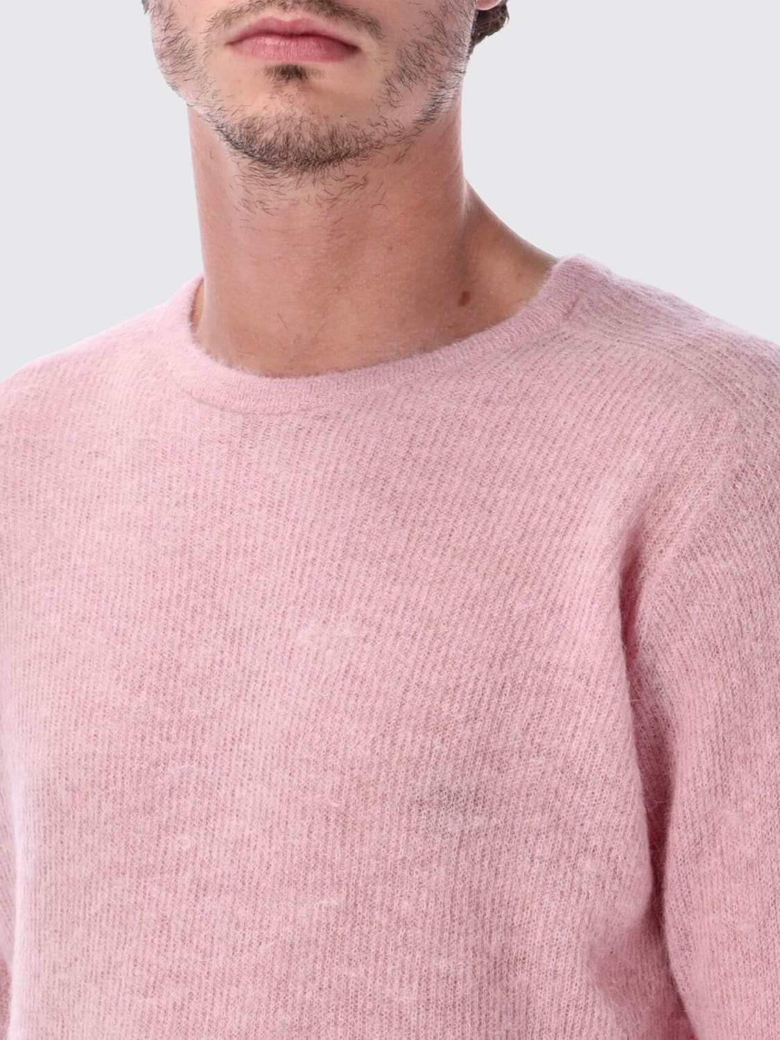 AURALEE SWEATER: Sweater men Auralee, Pink - Img 3