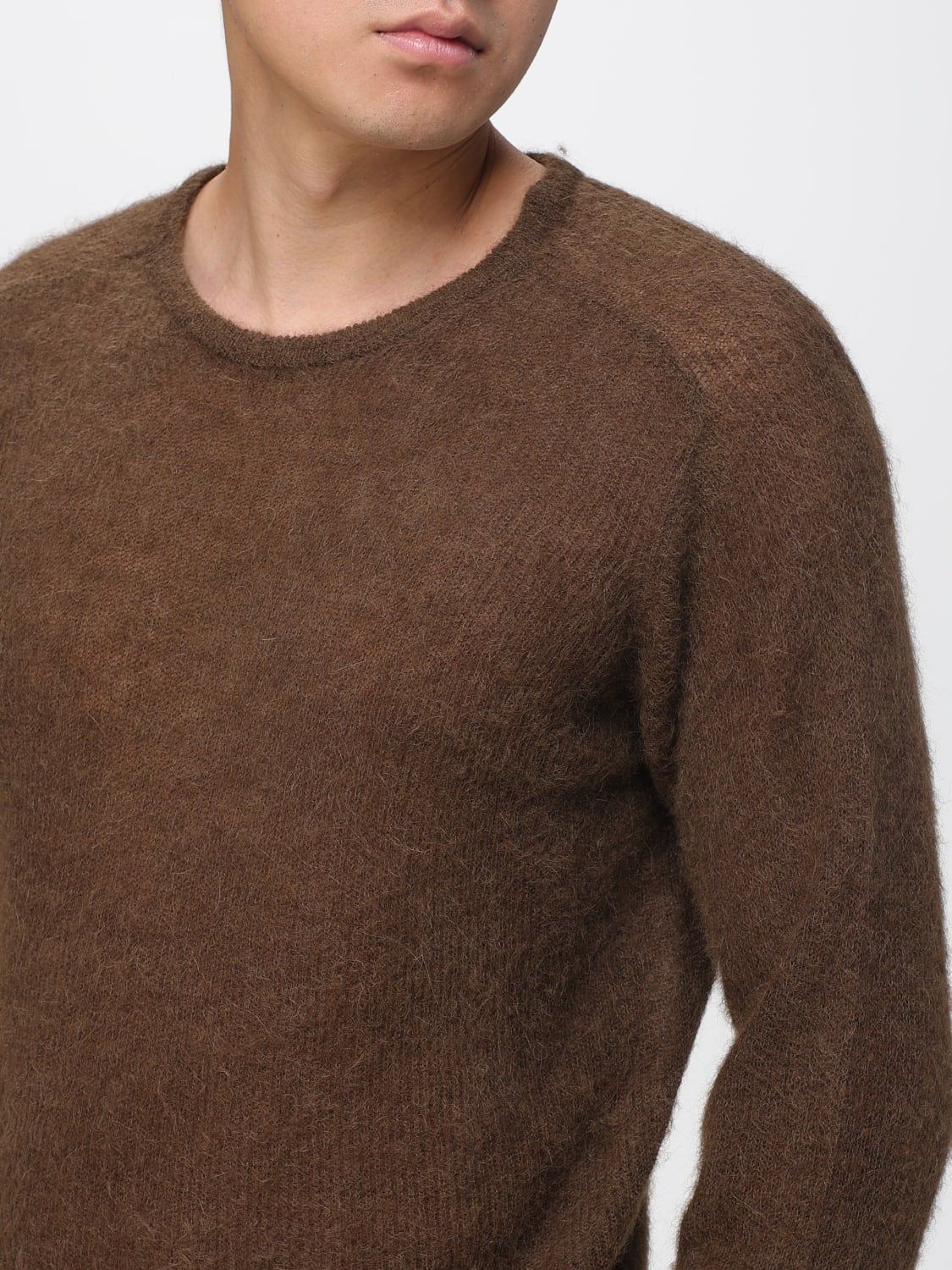AURALEE SWEATER: Sweater men Auralee, Brown - Img 3