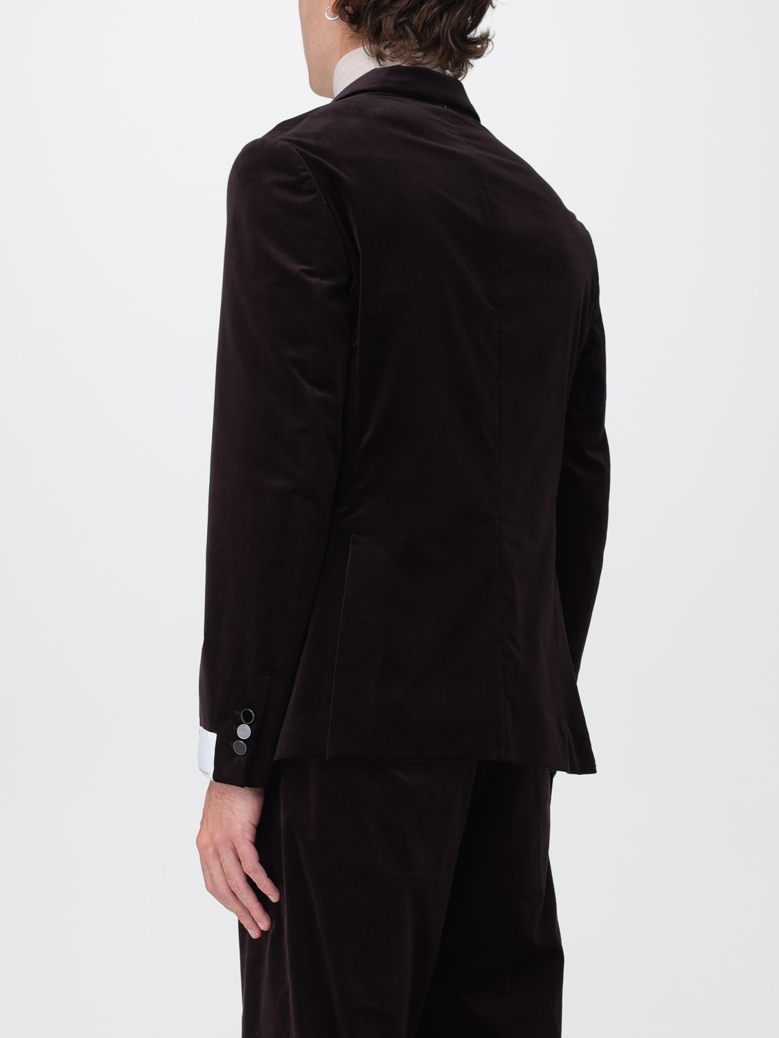 PAOLO PECORA JACKET: Blazer men Paolo Pecora, Brown - Img 3