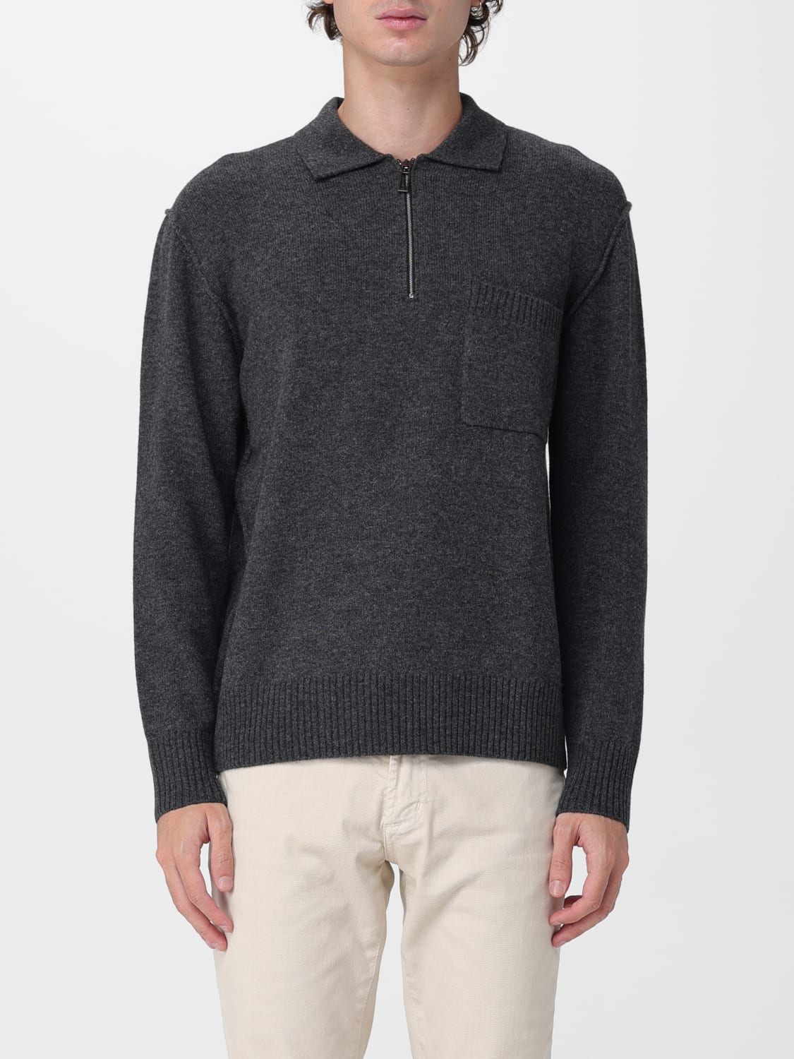 PAOLO PECORA POLO SHIRT: Sweater men Paolo Pecora, Grey - Img 1