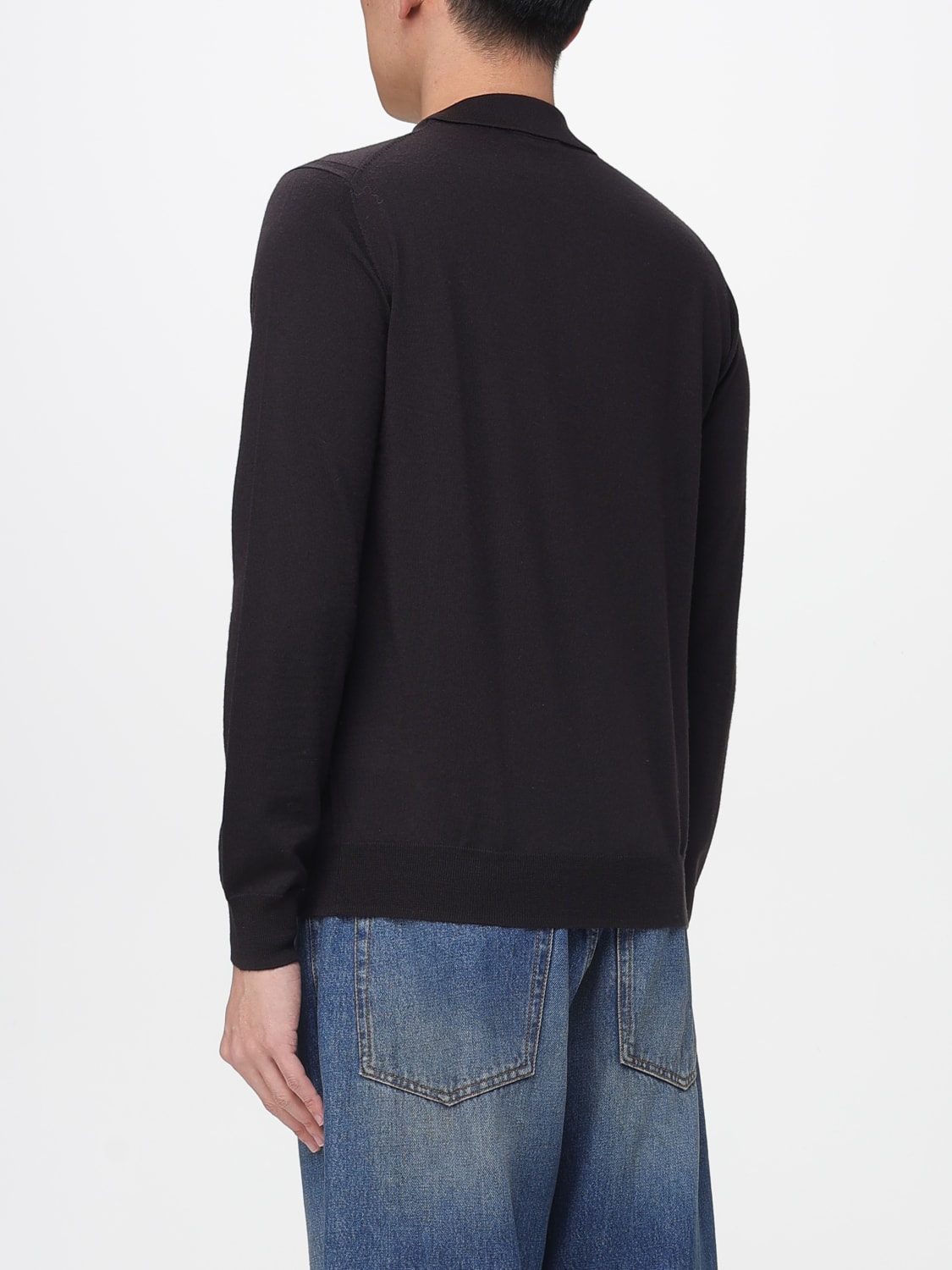 PAOLO PECORA POLO SHIRT: Sweater men Paolo Pecora, Brown - Img 2