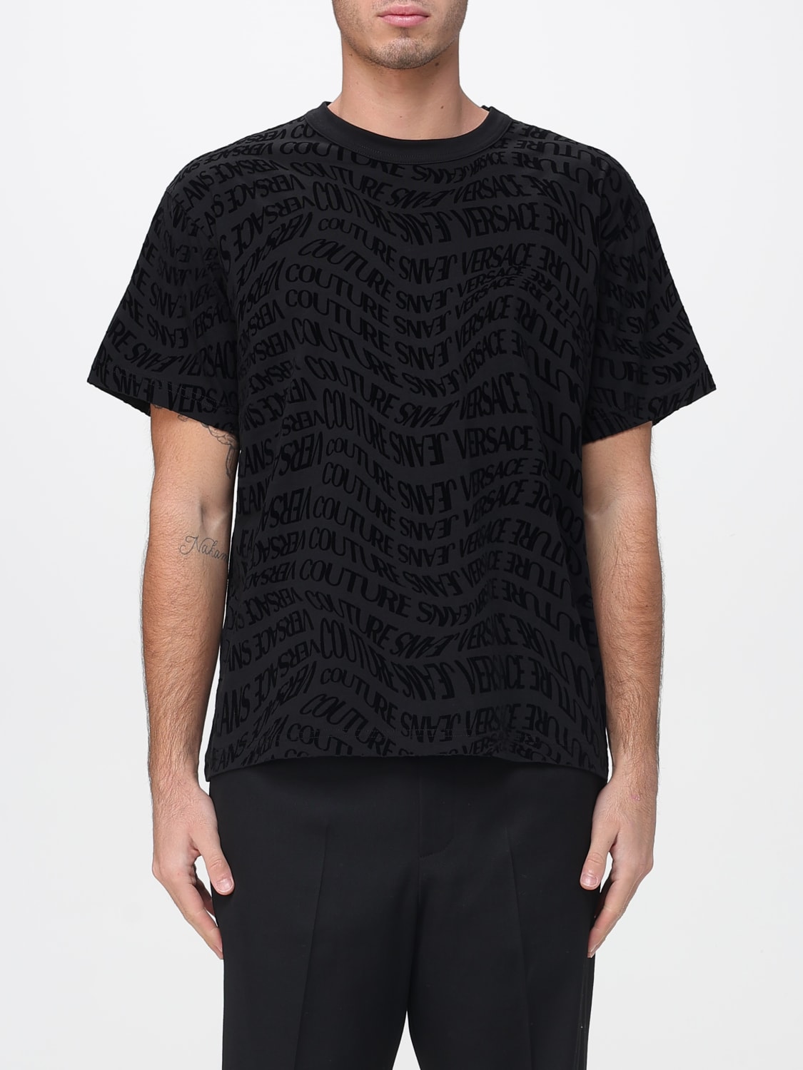 VERSACE JEANS COUTURE T-SHIRT: T-shirt men Versace Jeans Couture, Black - Img 1