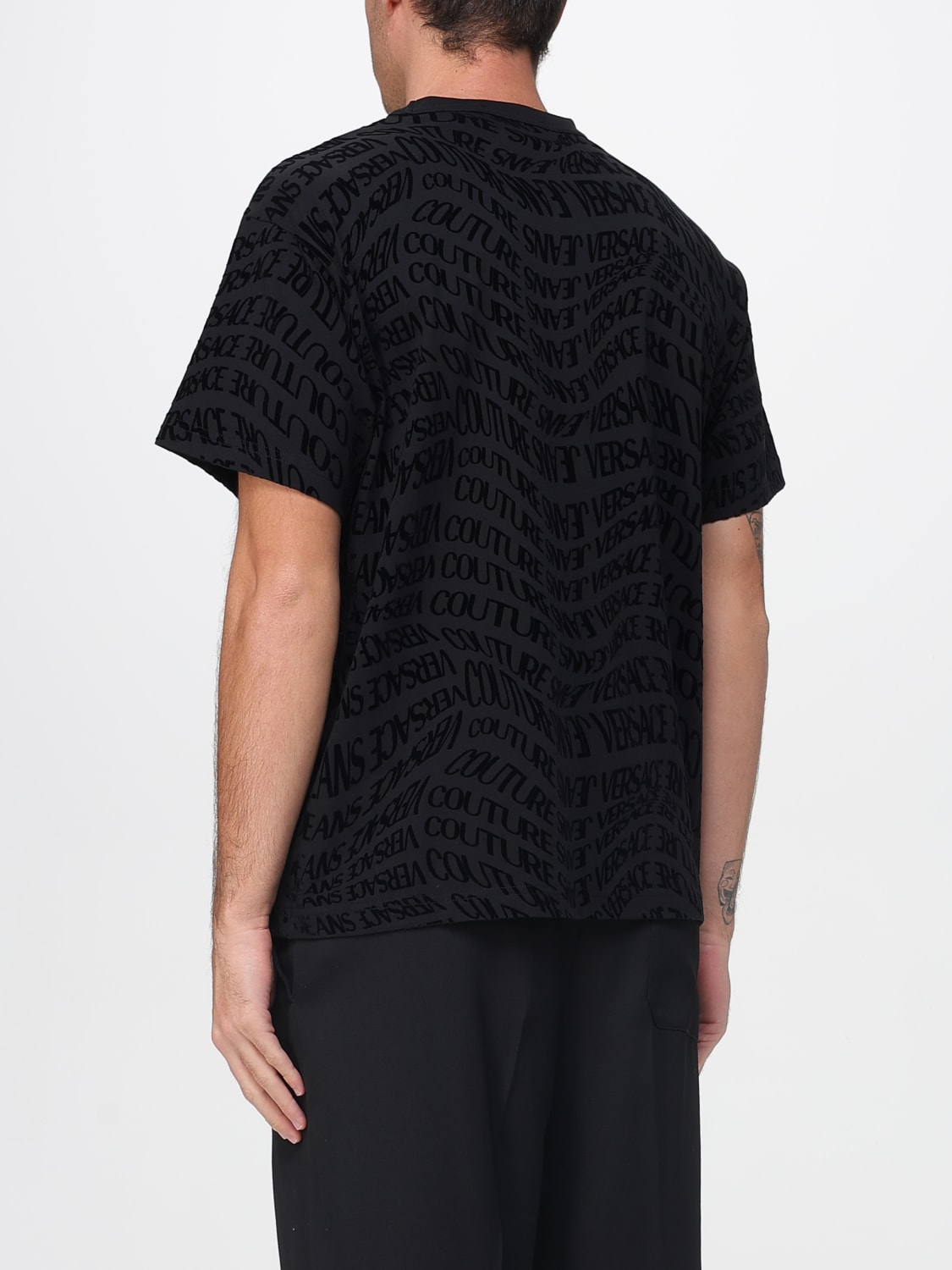 VERSACE JEANS COUTURE T-SHIRT: T-shirt men Versace Jeans Couture, Black - Img 2