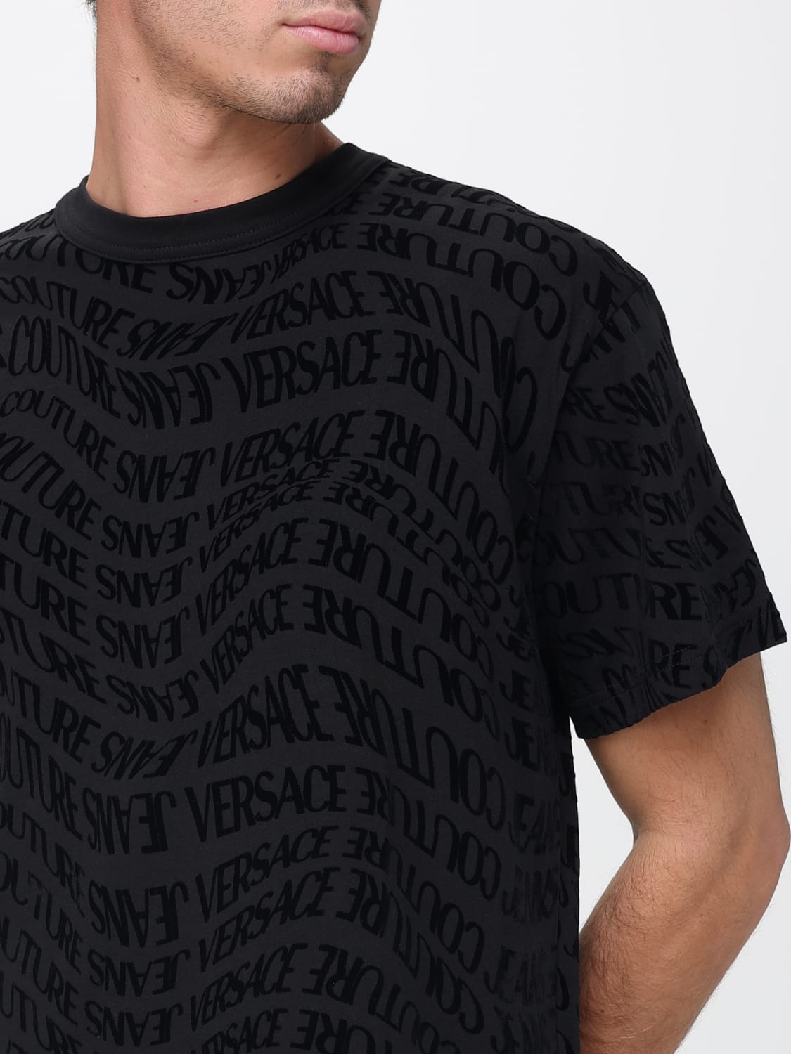 VERSACE JEANS COUTURE T-SHIRT: T-shirt men Versace Jeans Couture, Black - Img 3