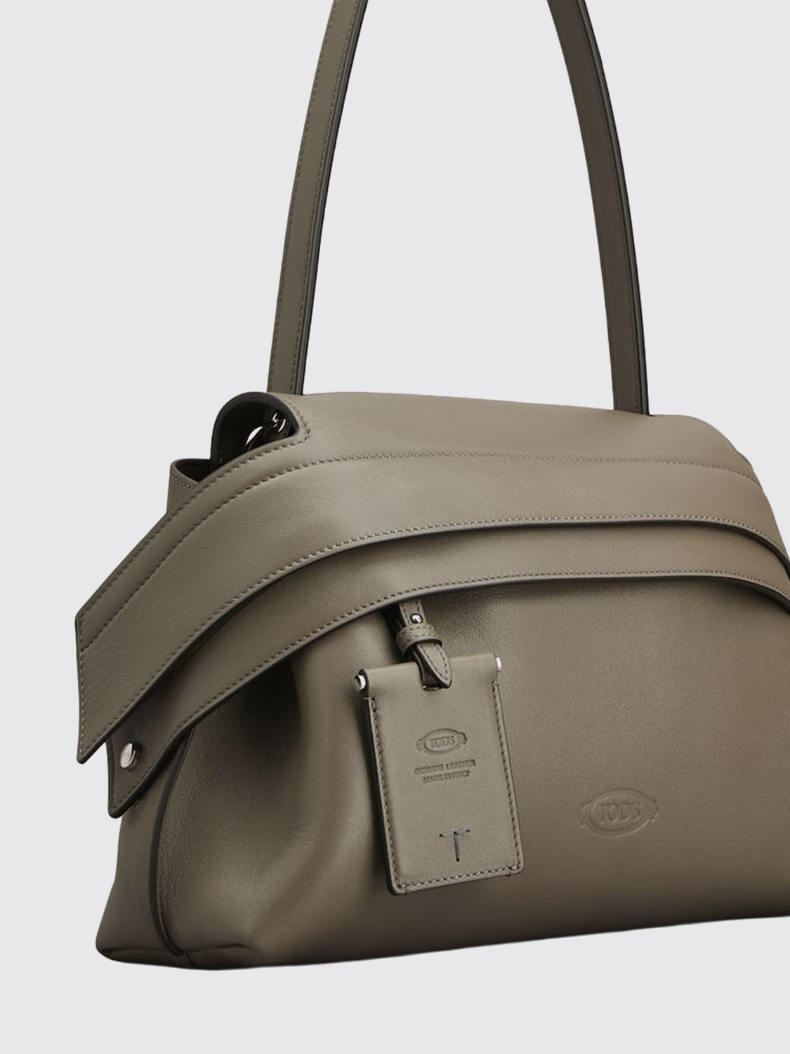 TOD'S BORSA A SPALLA: Borsa Wave Medium Tod's in pelle , Grigio - Img 3