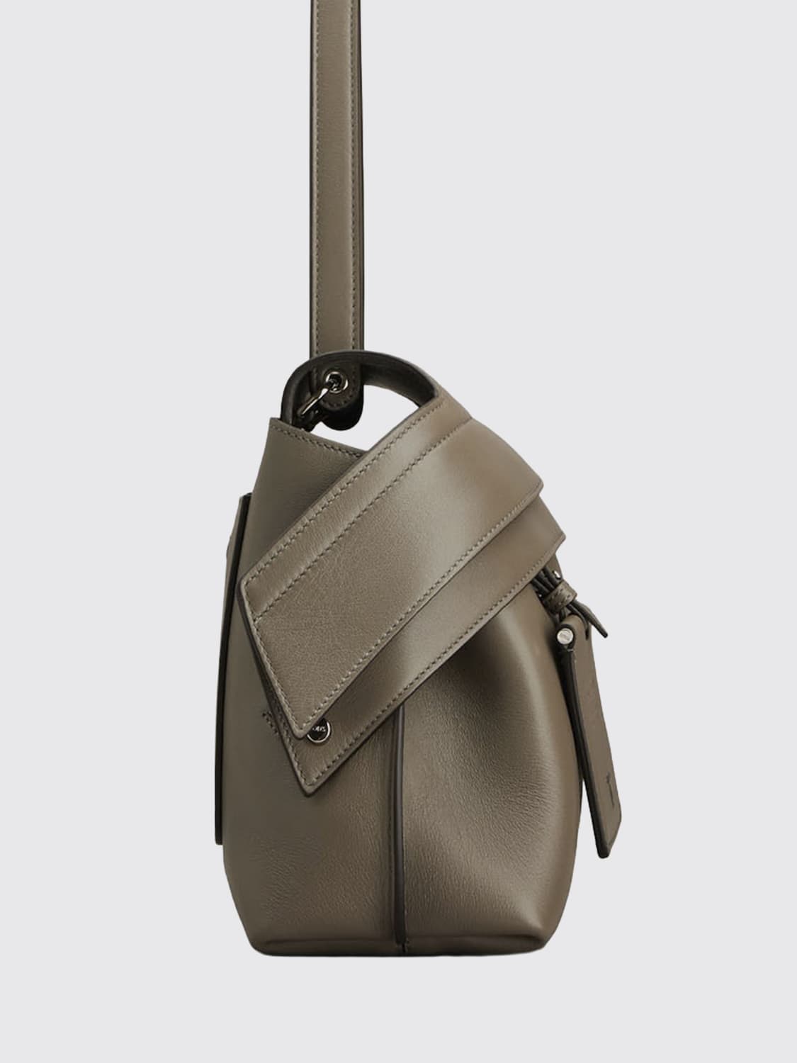 TOD'S BORSA A SPALLA: Borsa Wave Medium Tod's in pelle , Grigio - Img 4