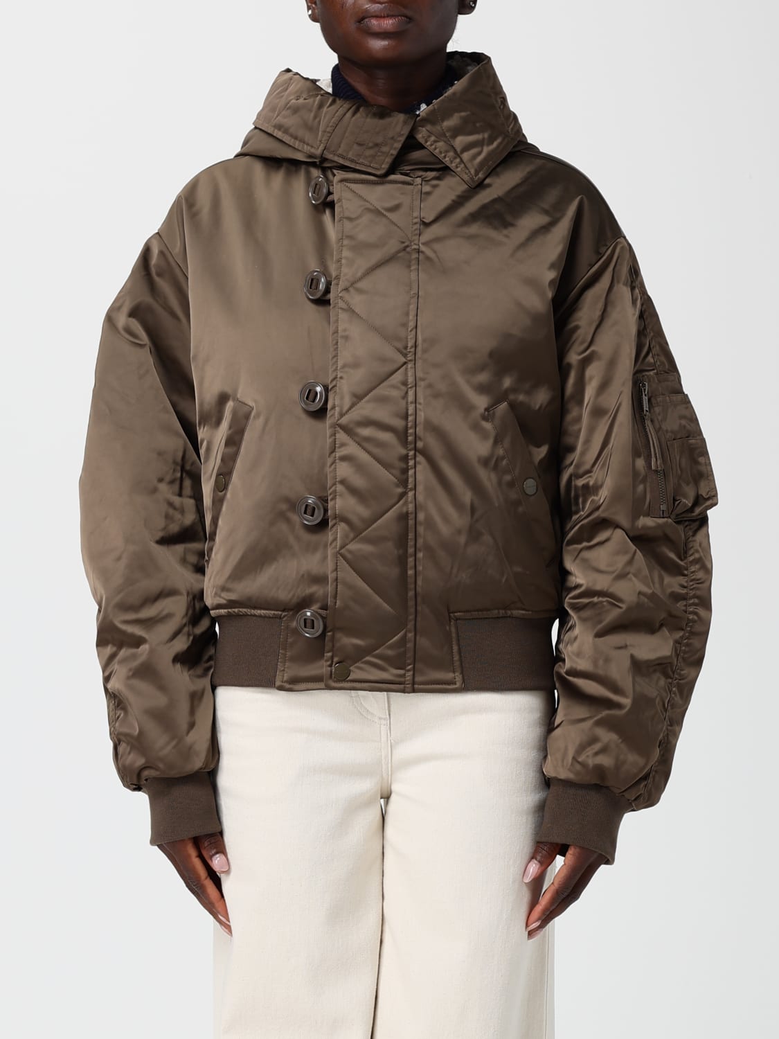 ISABEL MARANT ETOILE GIACCA: Bomber di poliestere Isabel Marant Etoile, Kaki - Img 1