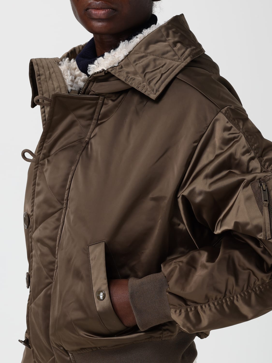 ISABEL MARANT ETOILE GIACCA: Bomber di poliestere Isabel Marant Etoile, Kaki - Img 4