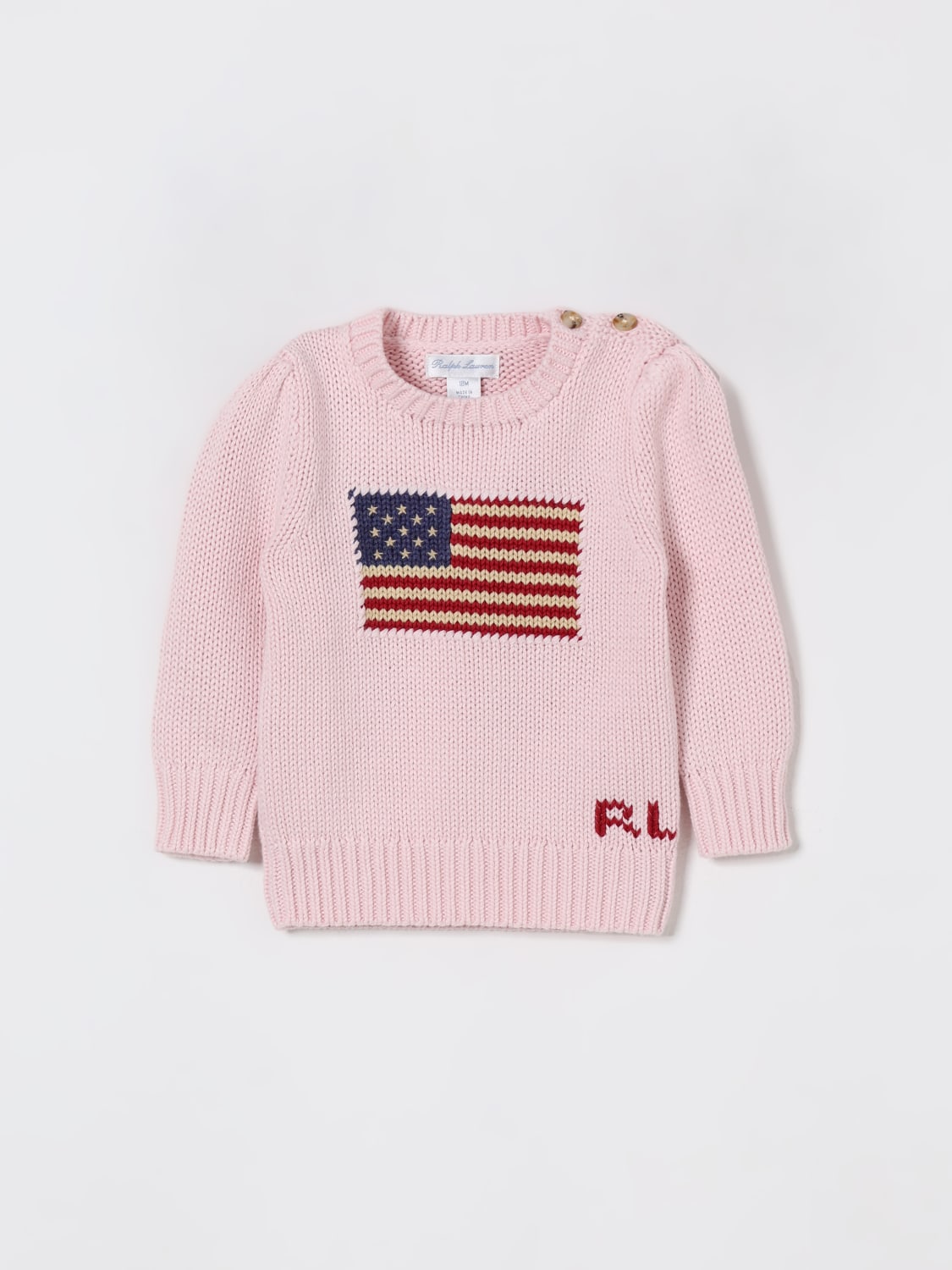 POLO RALPH LAUREN MAGLIA: Maglia a girocollo Polo Ralph Lauren, Rosa - Img 1