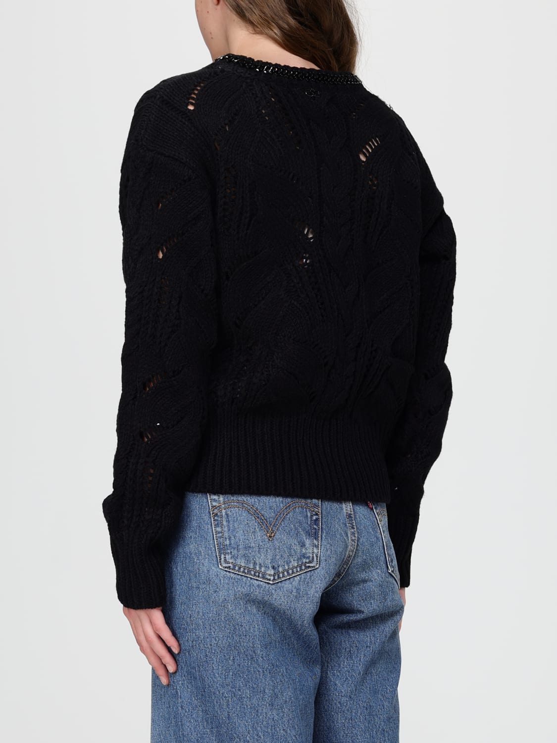 LIU JO 毛衣: 卫衣 女士 Liu Jo, 黑色 - Img 2