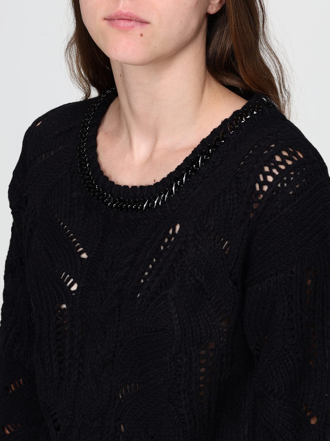 LIU JO 毛衣: 卫衣 女士 Liu Jo, 黑色 - Img 3