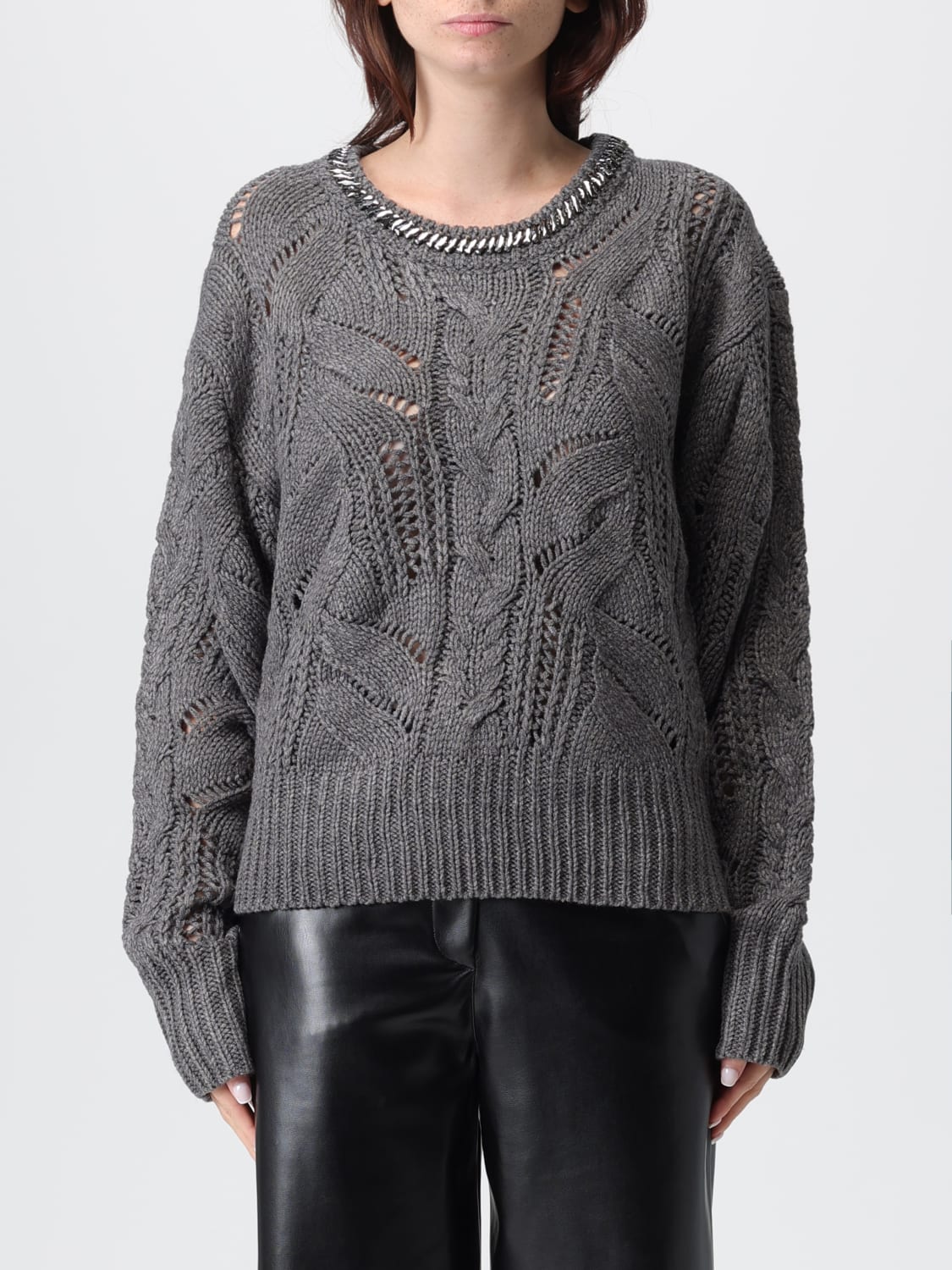 LIU JO JUMPER: Sweatshirt woman Liu Jo, Grey - Img 1