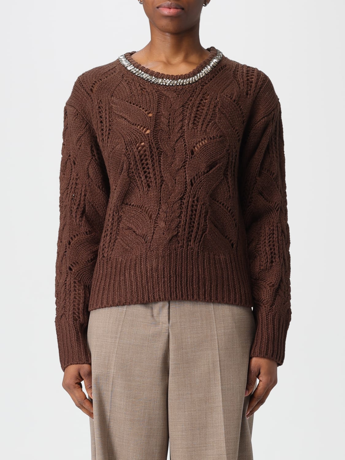LIU JO PULLOVER: Sweatshirt damen Liu Jo, Braun - Img 1