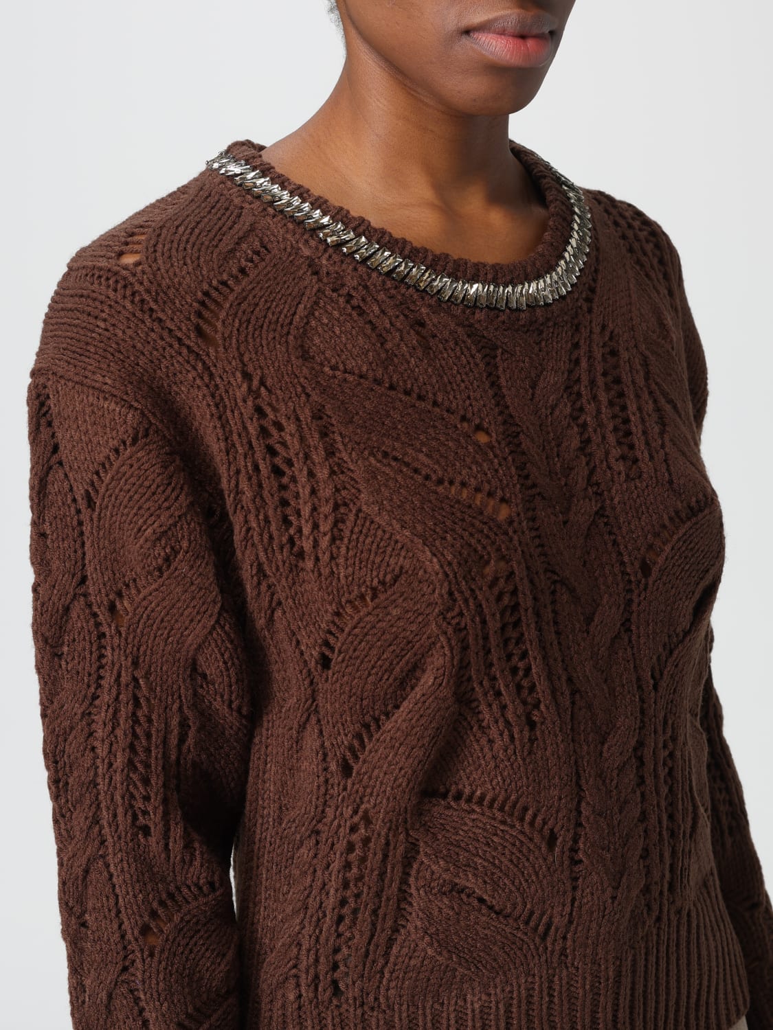 LIU JO PULLOVER: Sweatshirt damen Liu Jo, Braun - Img 3