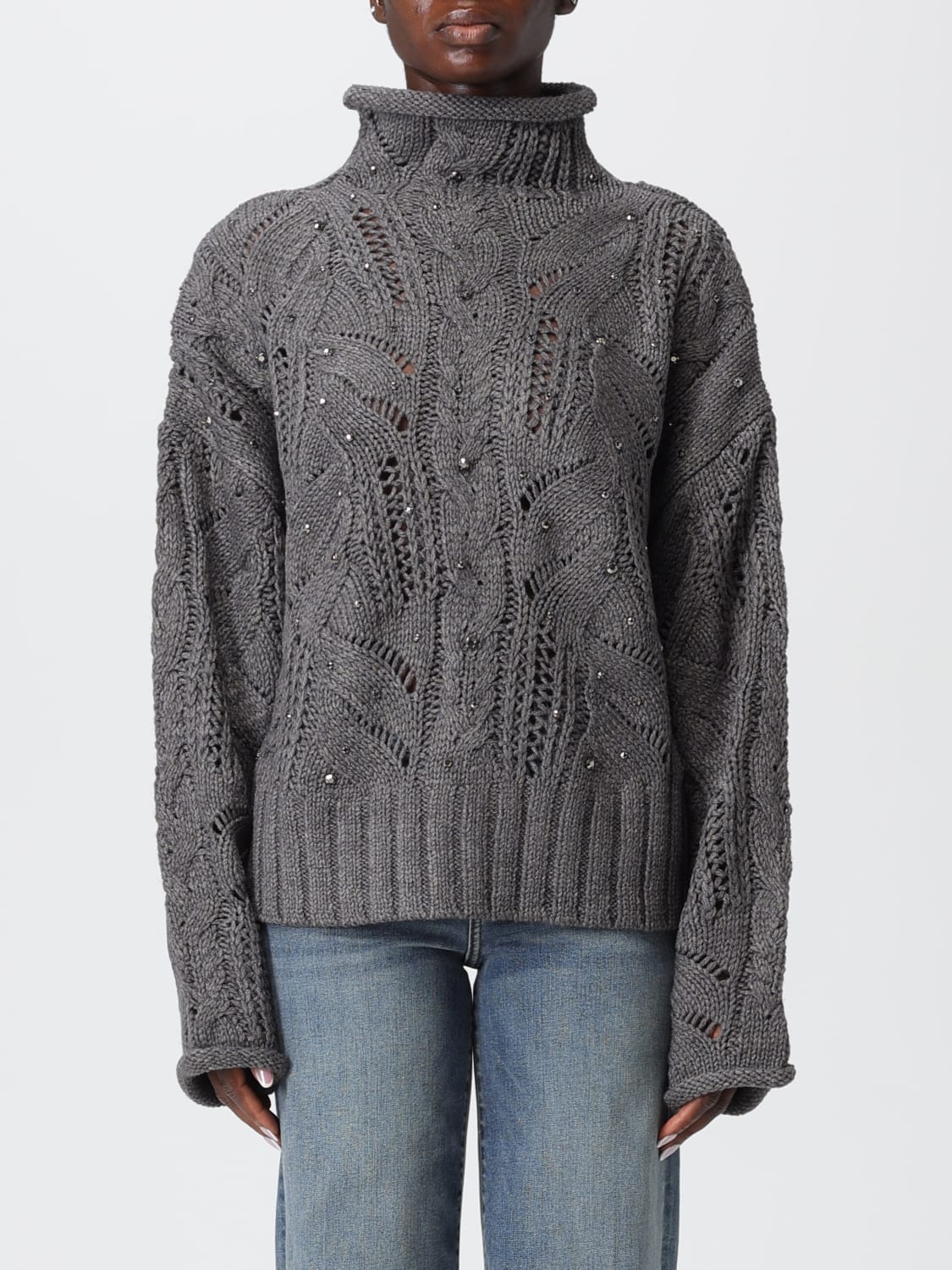 LIU JO SWEATER: Sweatshirt woman Liu Jo, Grey - Img 1