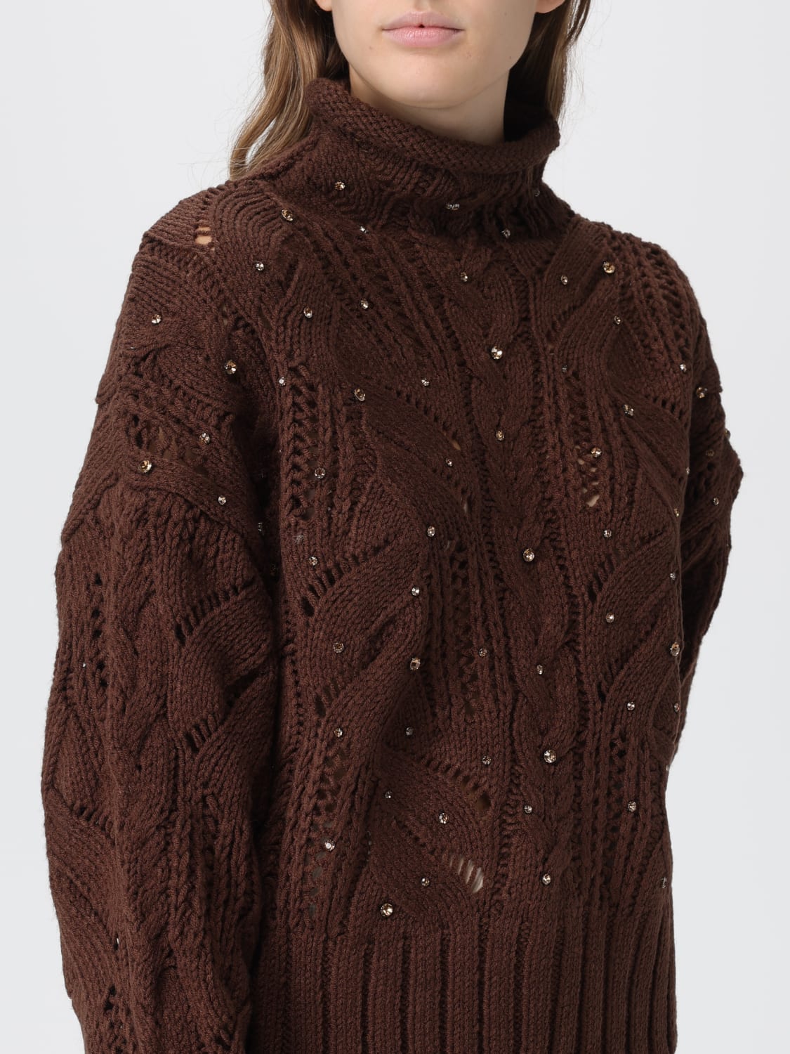 LIU JO JERSEY: Sudadera mujer Liu Jo, Marrón - Img 3