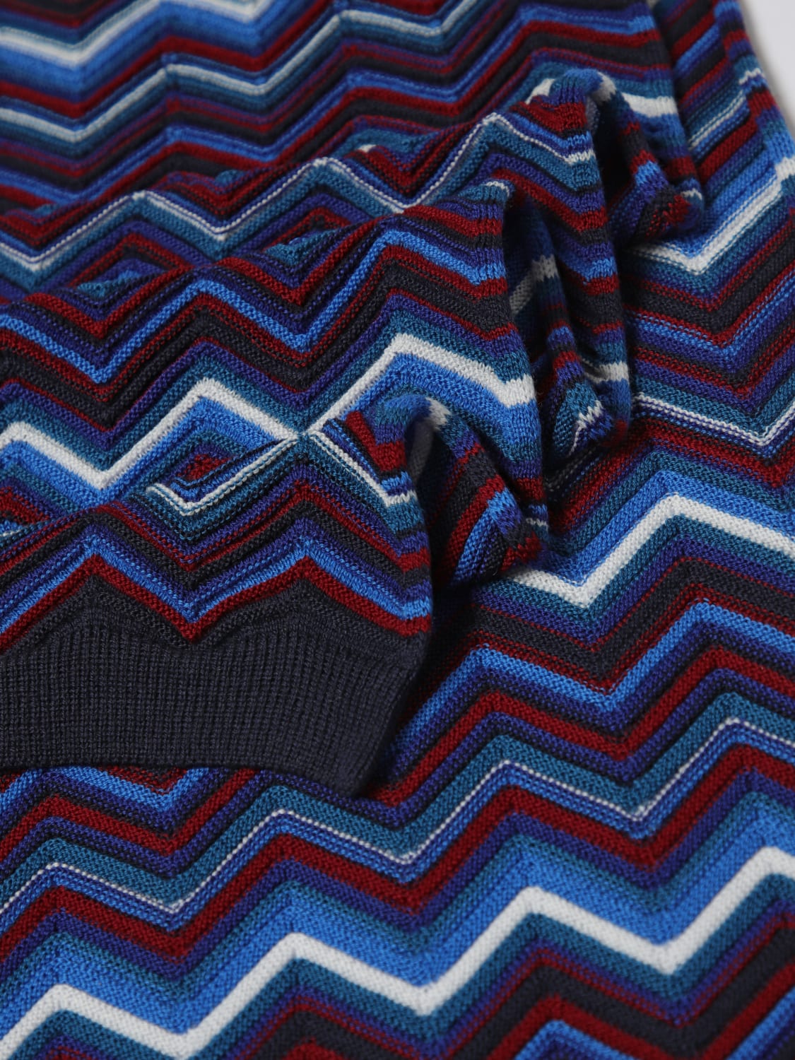 MISSONI SCIARPA: Sciarpa Missoni in lana con motivo a zig zag jacquard , Fantasia - Img 3