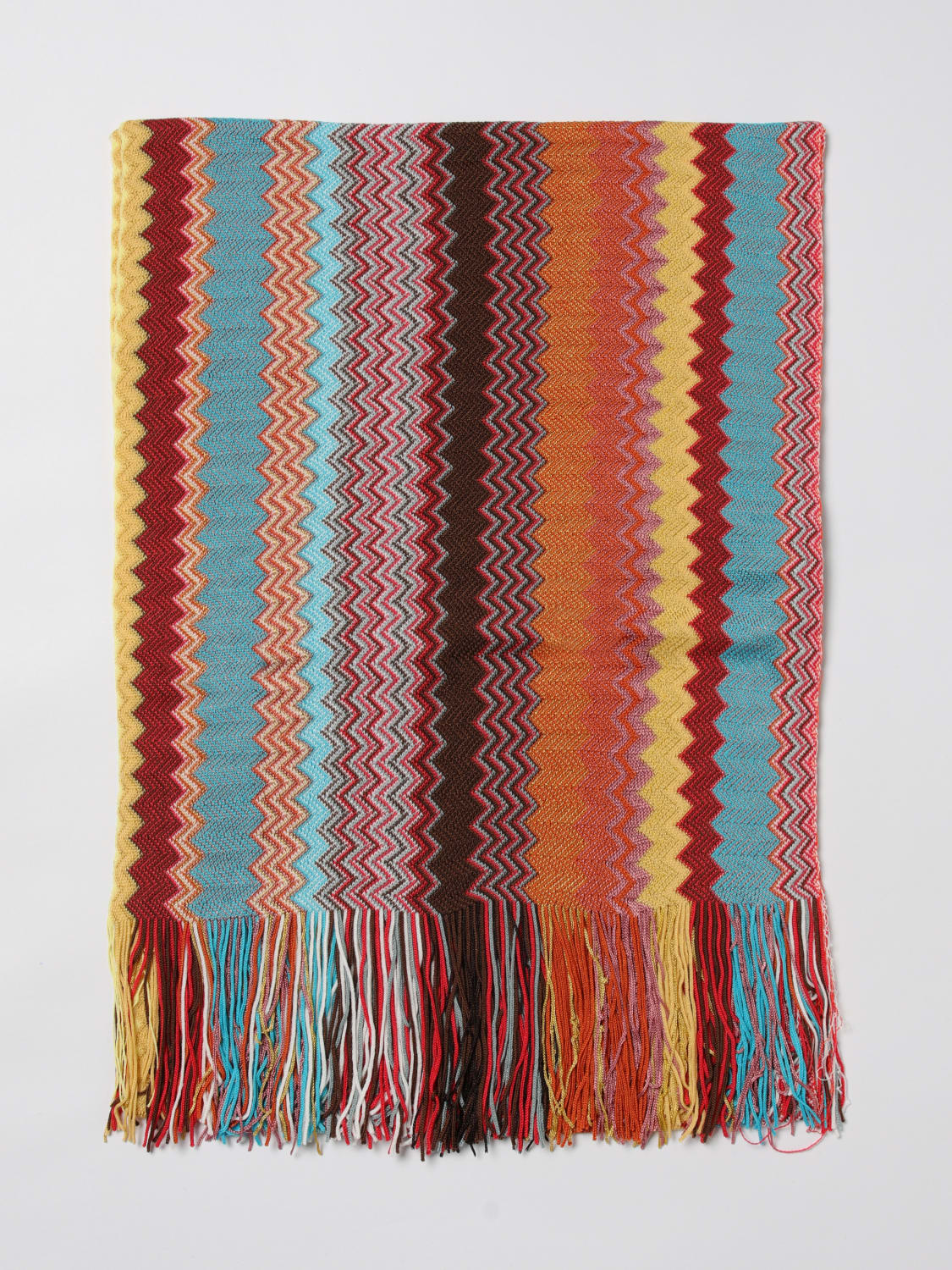 MISSONI SCIARPA: Sciarpa Missoni in misto lana con motivo zig zag multicolor , Fantasia - Img 1