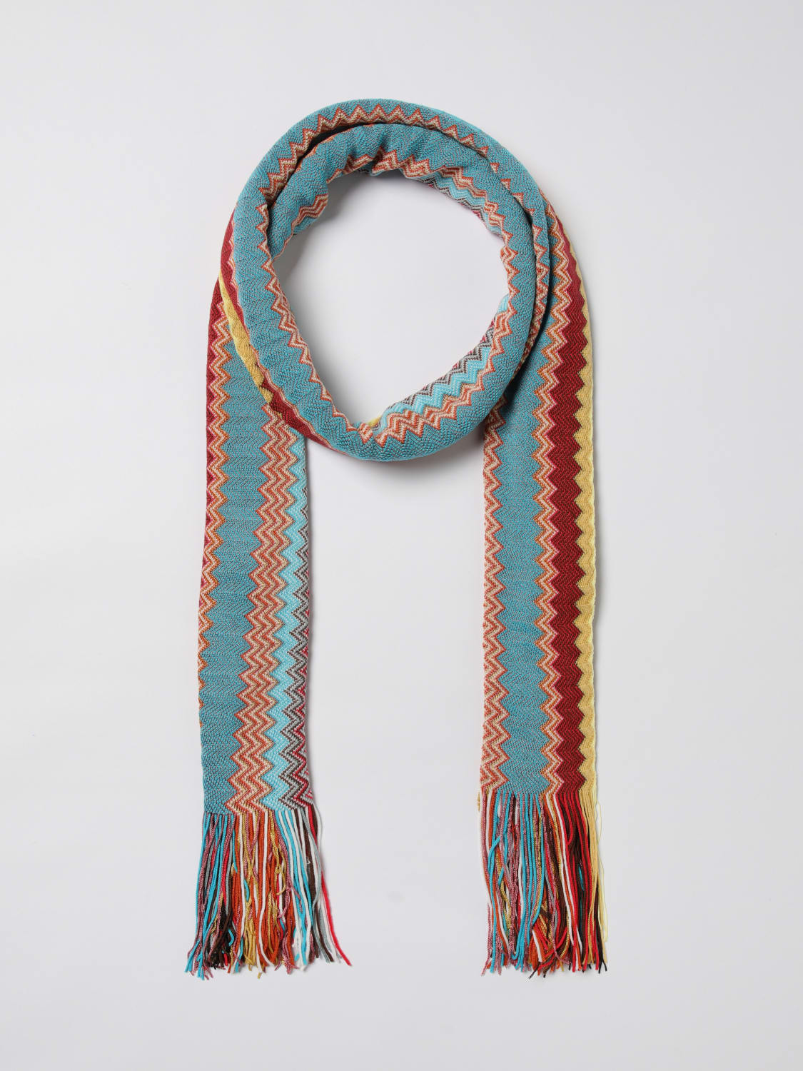 MISSONI SCIARPA: Sciarpa Missoni in misto lana con motivo zig zag multicolor , Fantasia - Img 2