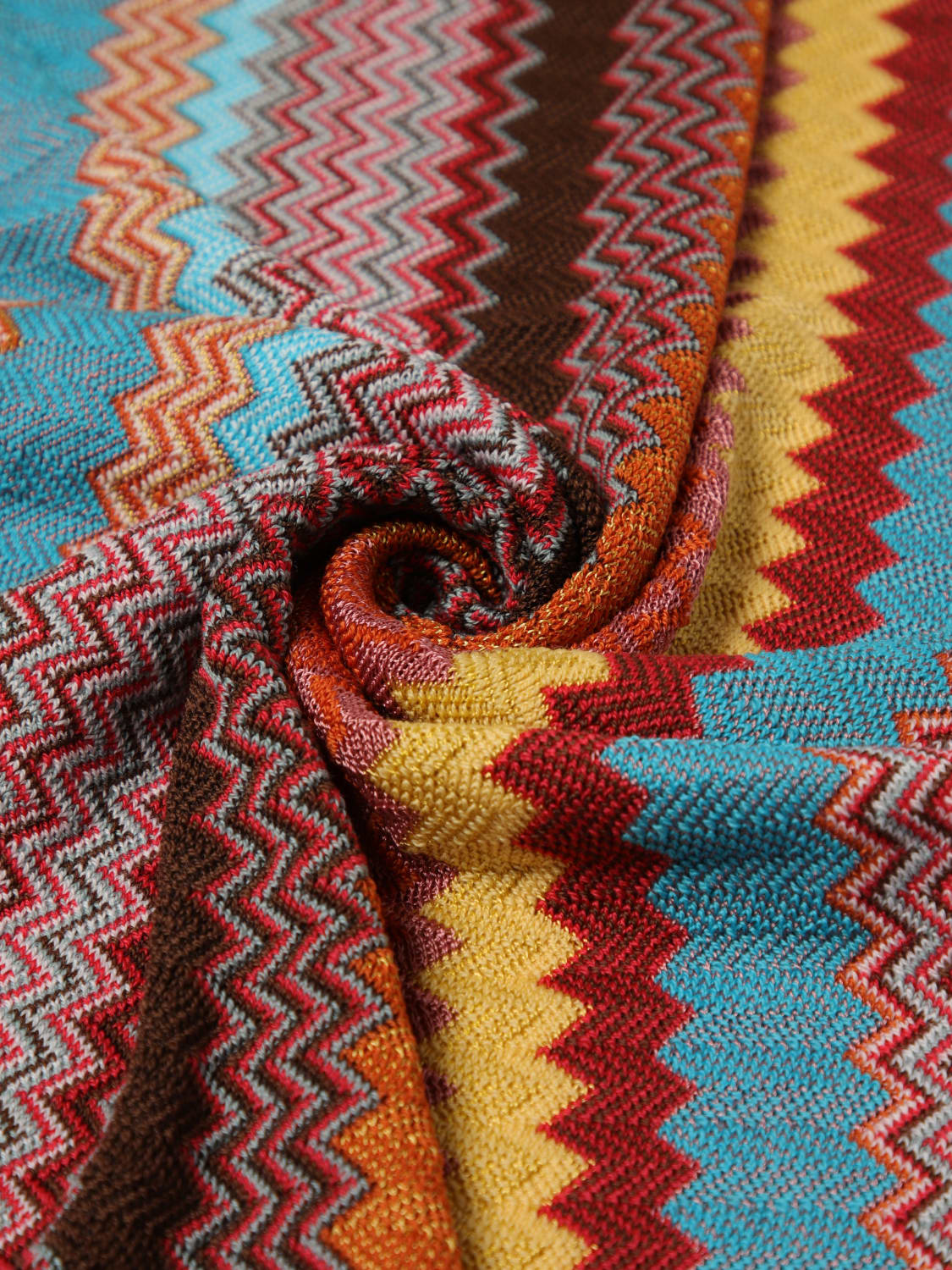 MISSONI SCIARPA: Sciarpa Missoni in misto lana con motivo zig zag multicolor , Fantasia - Img 3