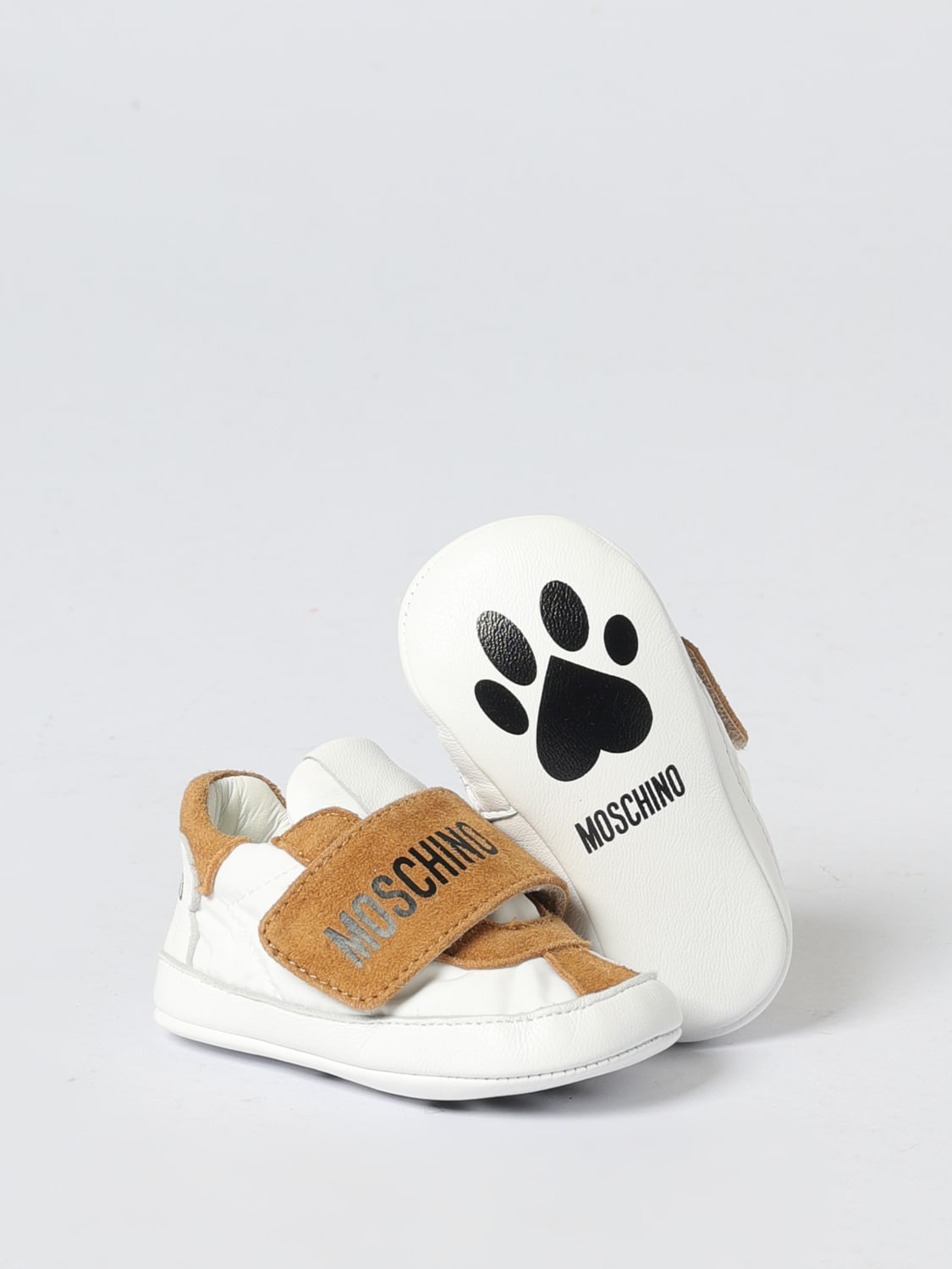 MOSCHINO BASKETS: Chaussures enfant Moschino, Blanc - Img 2