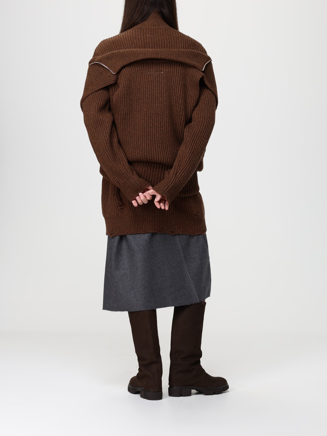 MM6 MAISON MARGIELA SWEATER: Sweatshirt woman Mm6 Maison Margiela, Brown - Img 2