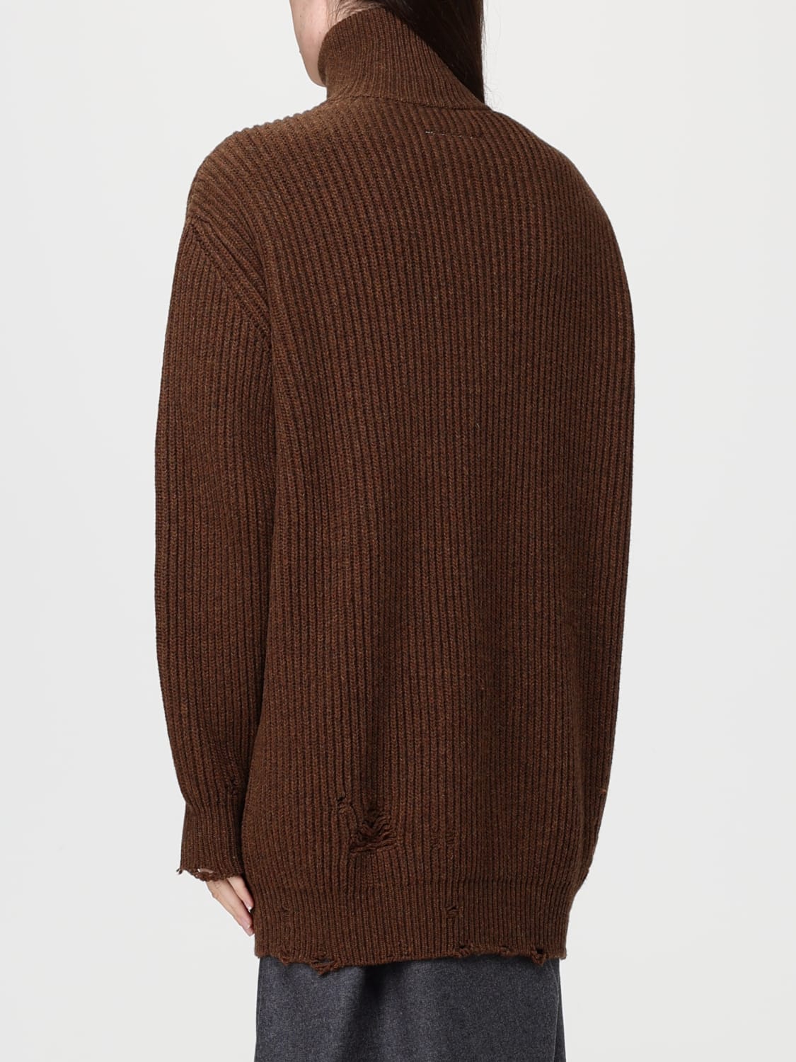 MM6 MAISON MARGIELA SWEATER: Sweatshirt woman Mm6 Maison Margiela, Brown - Img 3