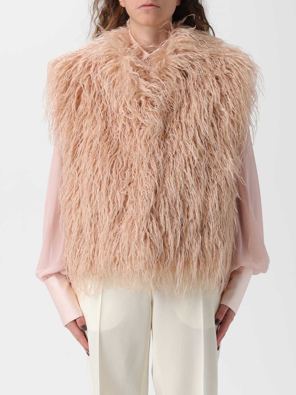 FORTE FORTE PELZMANTEL: Weste damen Forte Forte, Pink - Img 1