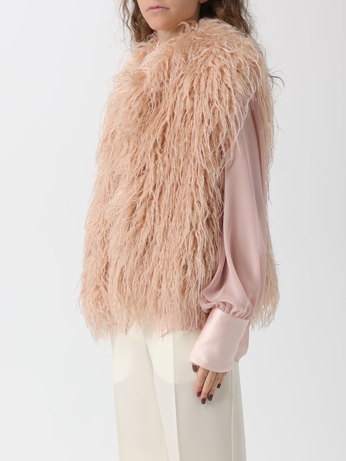 FORTE FORTE PELZMANTEL: Weste damen Forte Forte, Pink - Img 3