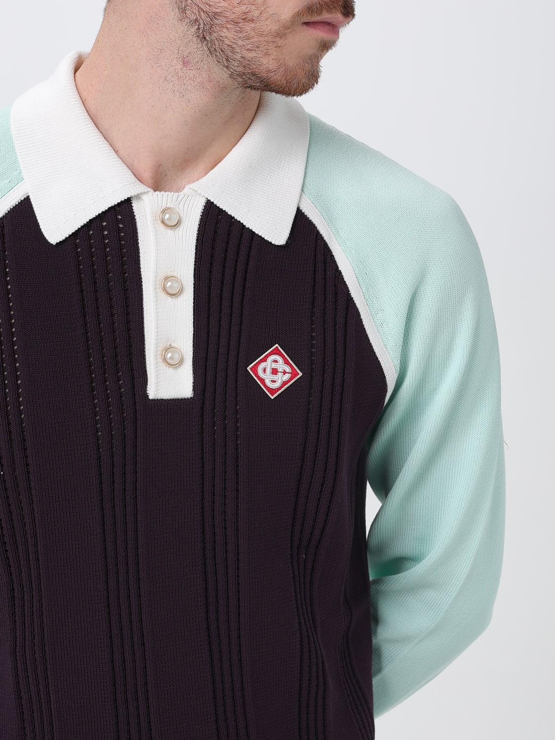 CASABLANCA POLO: Polo in maglia Casablanca, Fantasia - Img 4