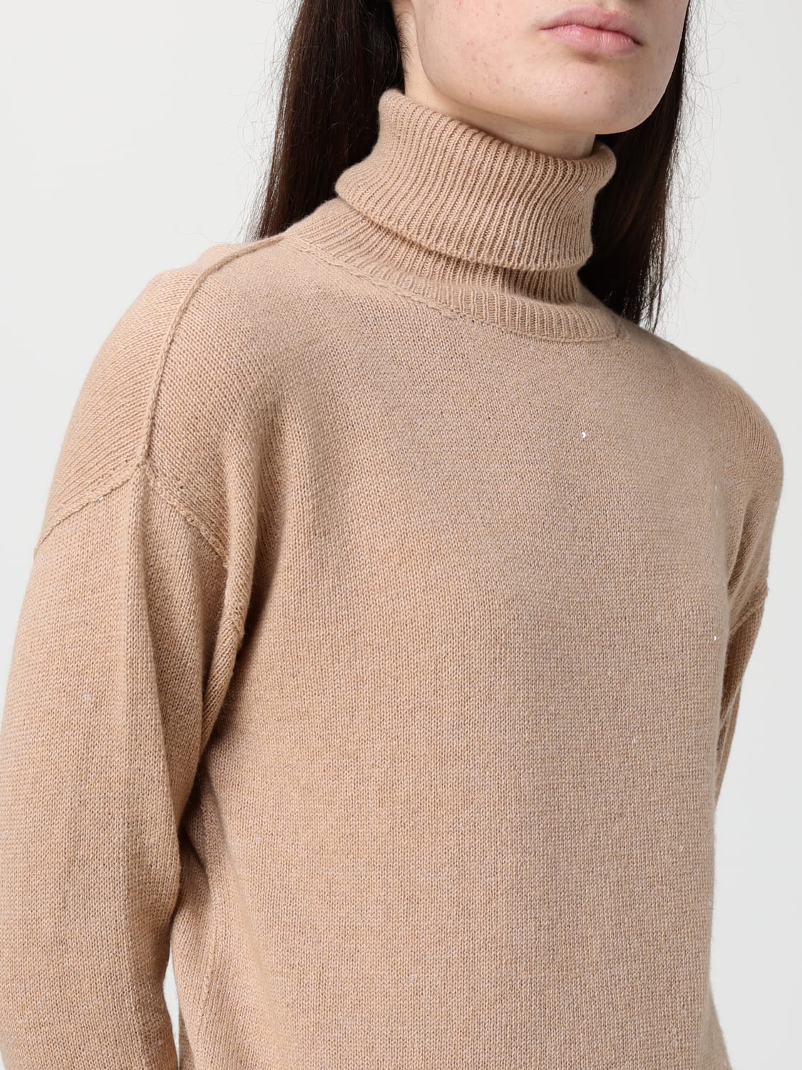 LORENA ANTONIAZZI SWEATER: Sweater woman Lorena Antoniazzi, Brown - Img 3