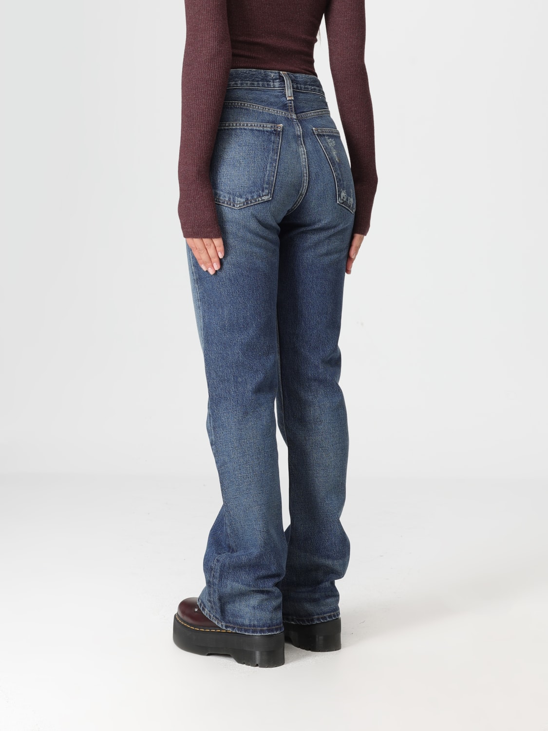 AGOLDE VAQUEROS: Vaquero mujer Agolde, Carbón - Img 2