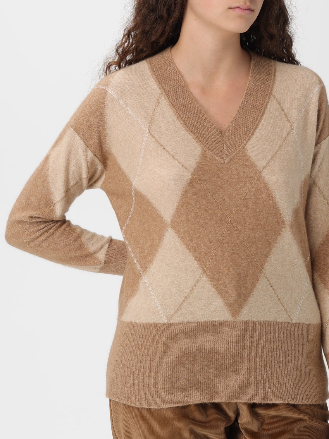 LORENA ANTONIAZZI JERSEY: Jersey mujer Lorena Antoniazzi, Marrón - Img 3