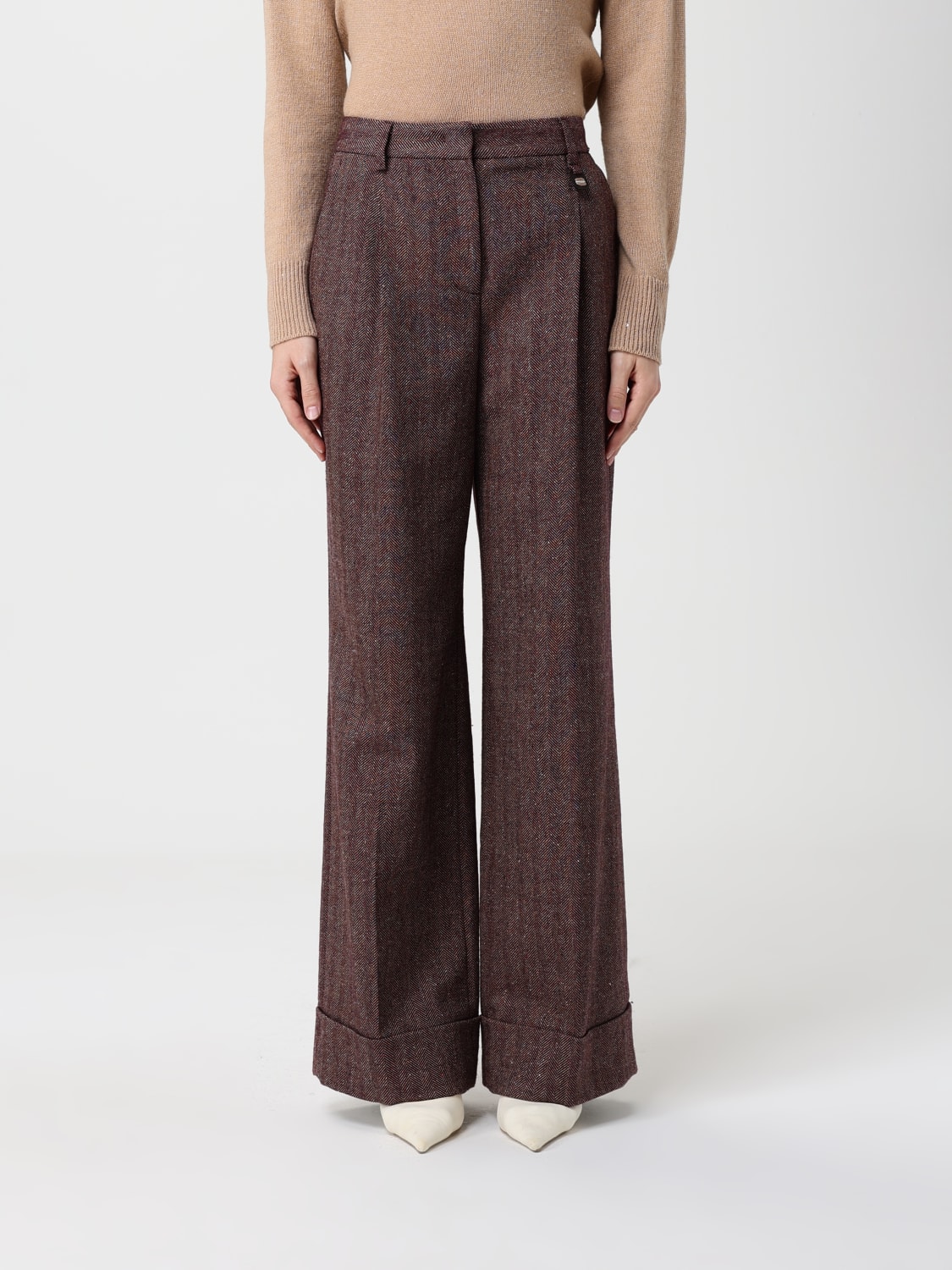 LORENA ANTONIAZZI HOSE: Hose damen Lorena Antoniazzi, Burgunderrot - Img 1