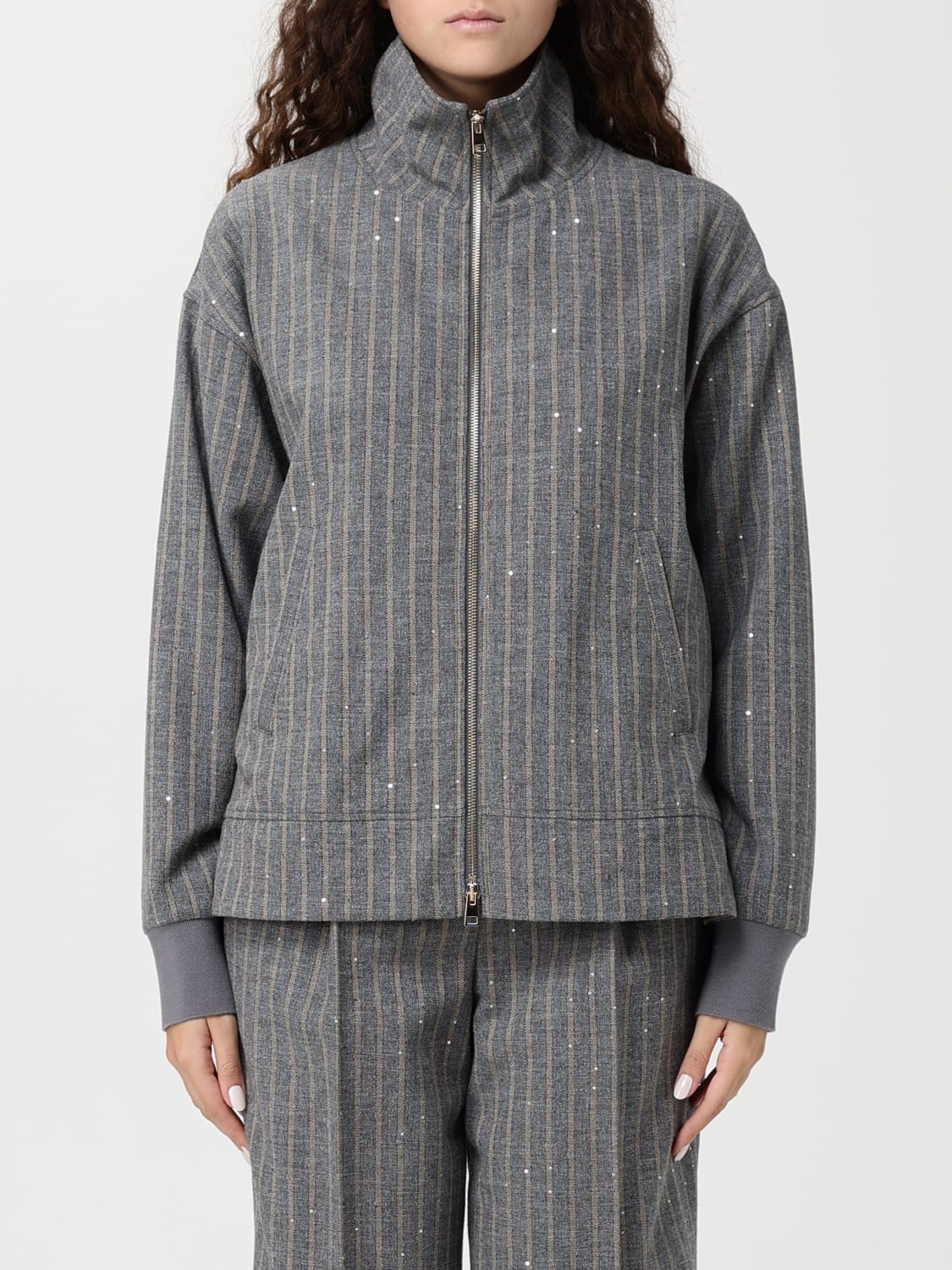 LORENA ANTONIAZZI CHAQUETA: Sudadera mujer Lorena Antoniazzi, Gris - Img 1