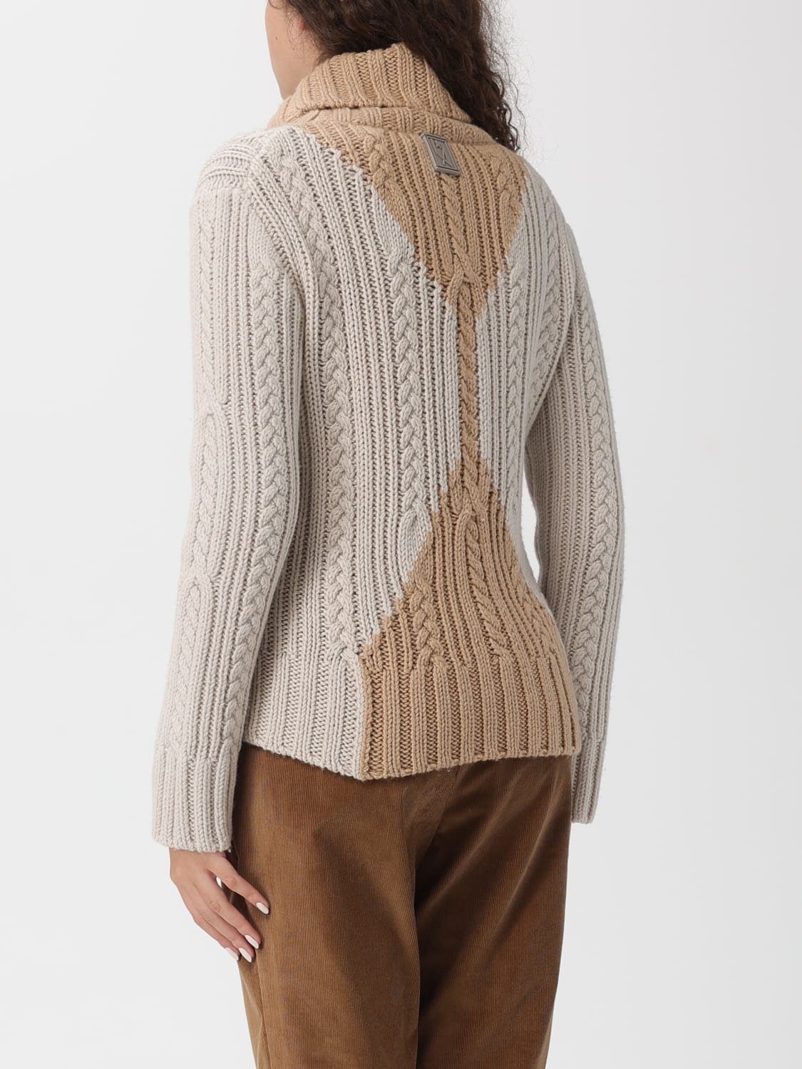 LORENA ANTONIAZZI PULL: Pull femme Lorena Antoniazzi, Beige - Img 2