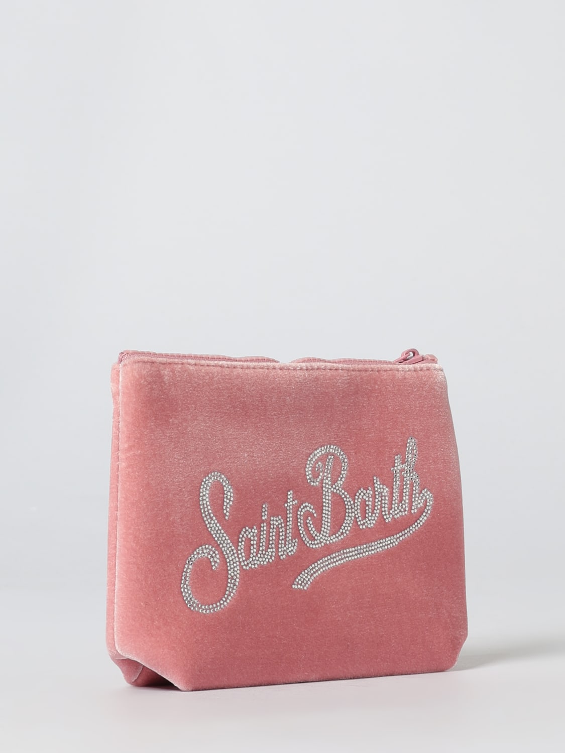 MC2 SAINT BARTH BORSA MINI: Pochette Aline Mc2 Saint Barth in velluto con logo di strass, Fa01 - Img 2