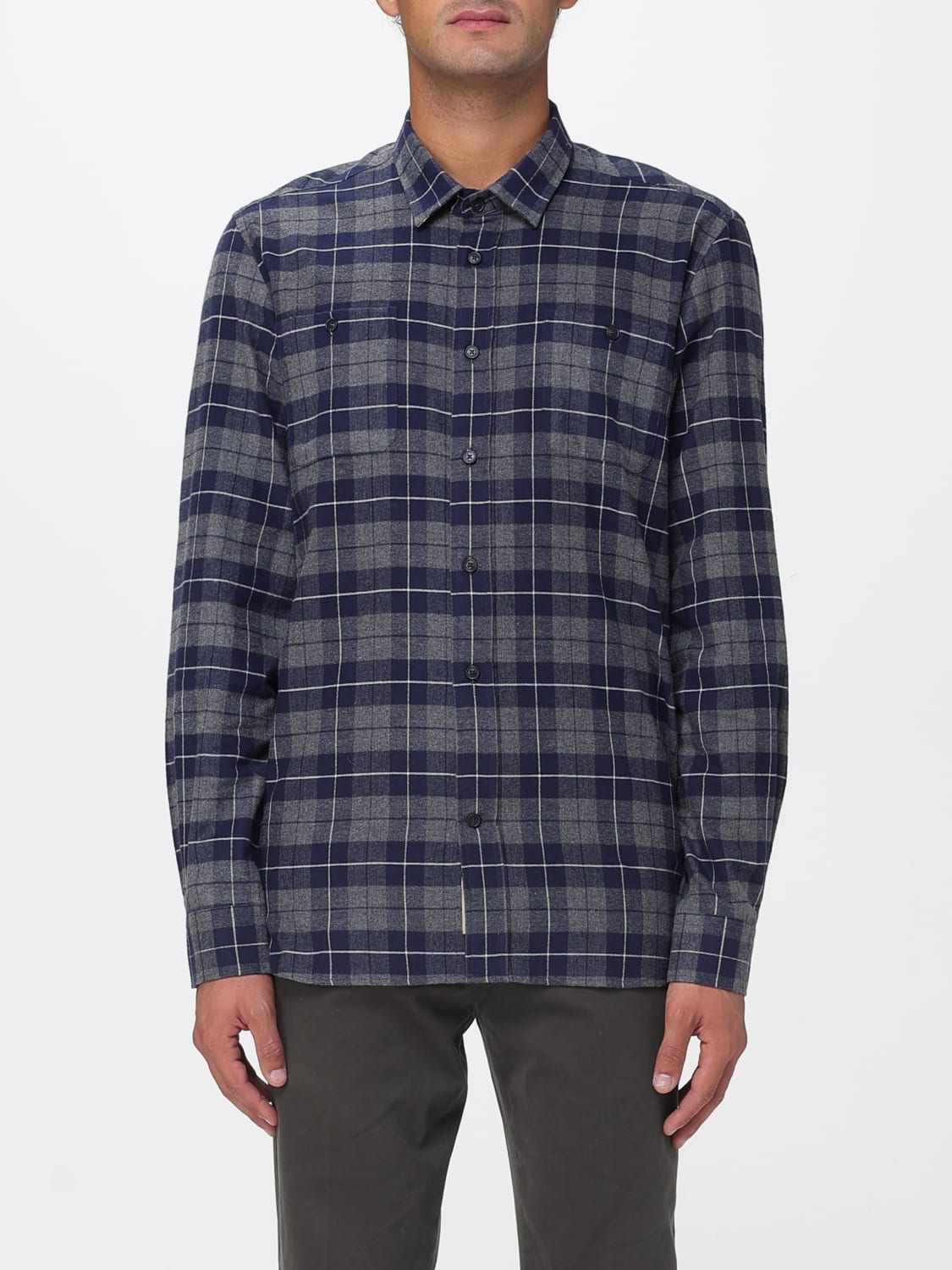 WOOLRICH CAMISA: Camisa hombre Woolrich, Azul Oscuro - Img 1