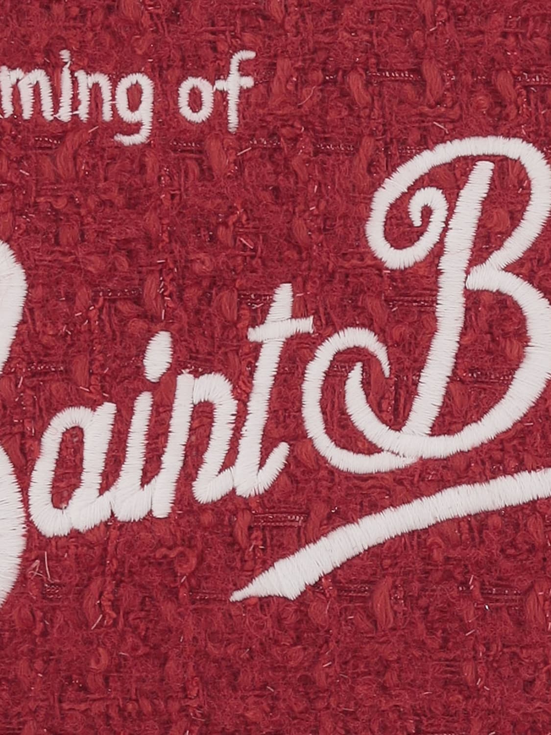 MC2 SAINT BARTH BORSA MINI: Pochette Aline Mc2 Saint Barth in tweed, Rosso - Img 3