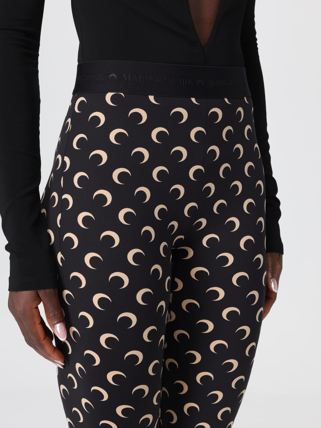 MARINE SERRE PANTALON: Pantalon femme Marine Serre, Noir - Img 5