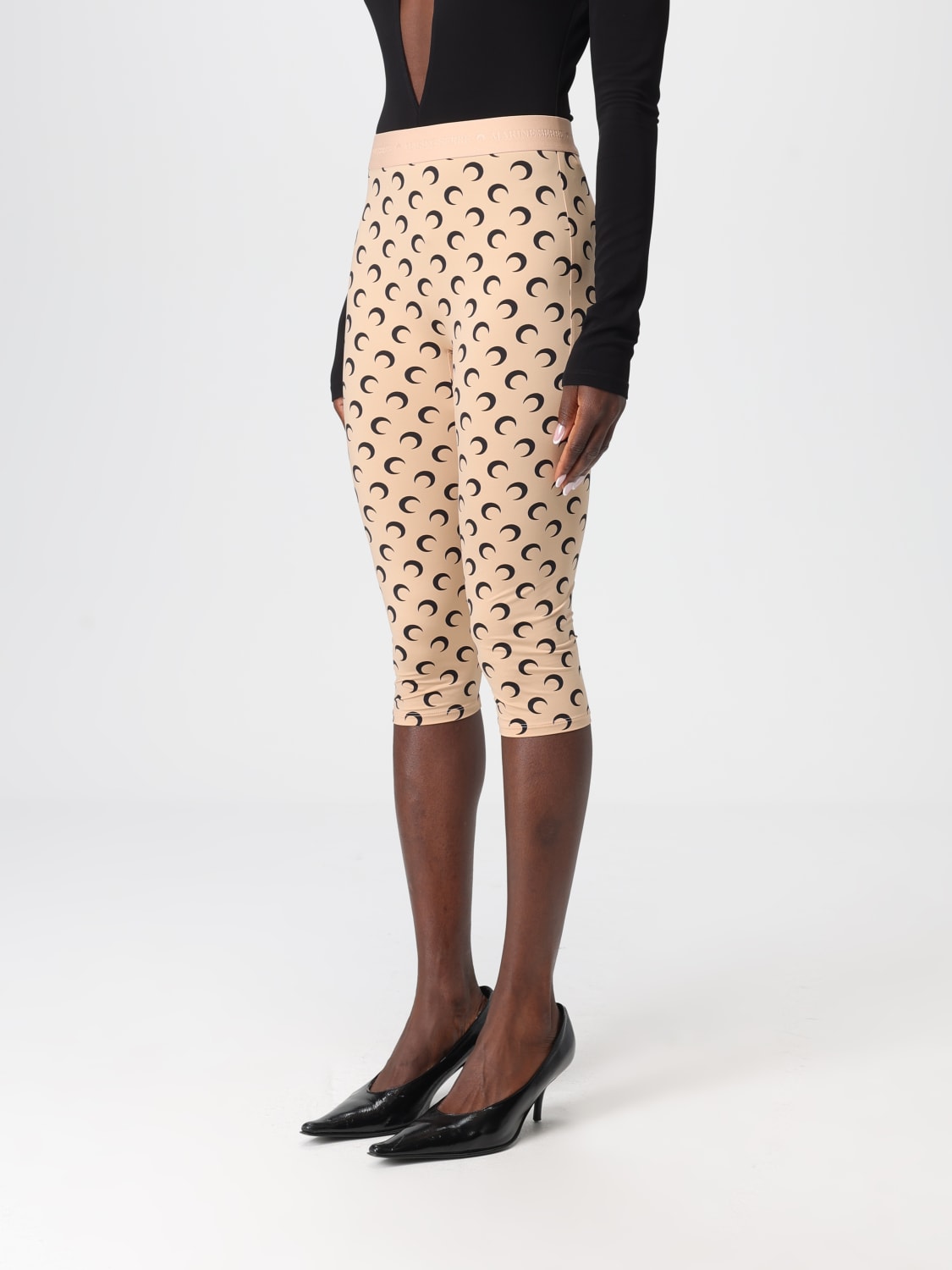 MARINE SERRE PANTS: Pants woman Marine Serre, Beige - Img 4