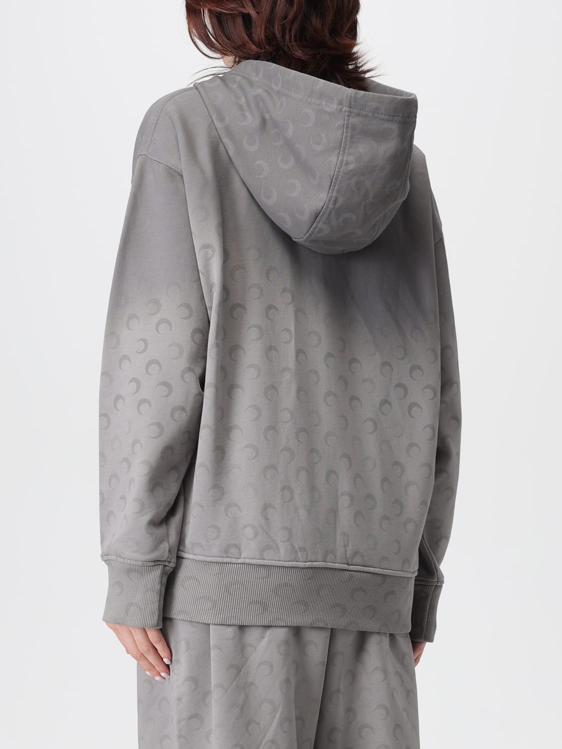 MARINE SERRE SWEAT-SHIRT: Sweat-shirt femme Marine Serre, Gris - Img 3